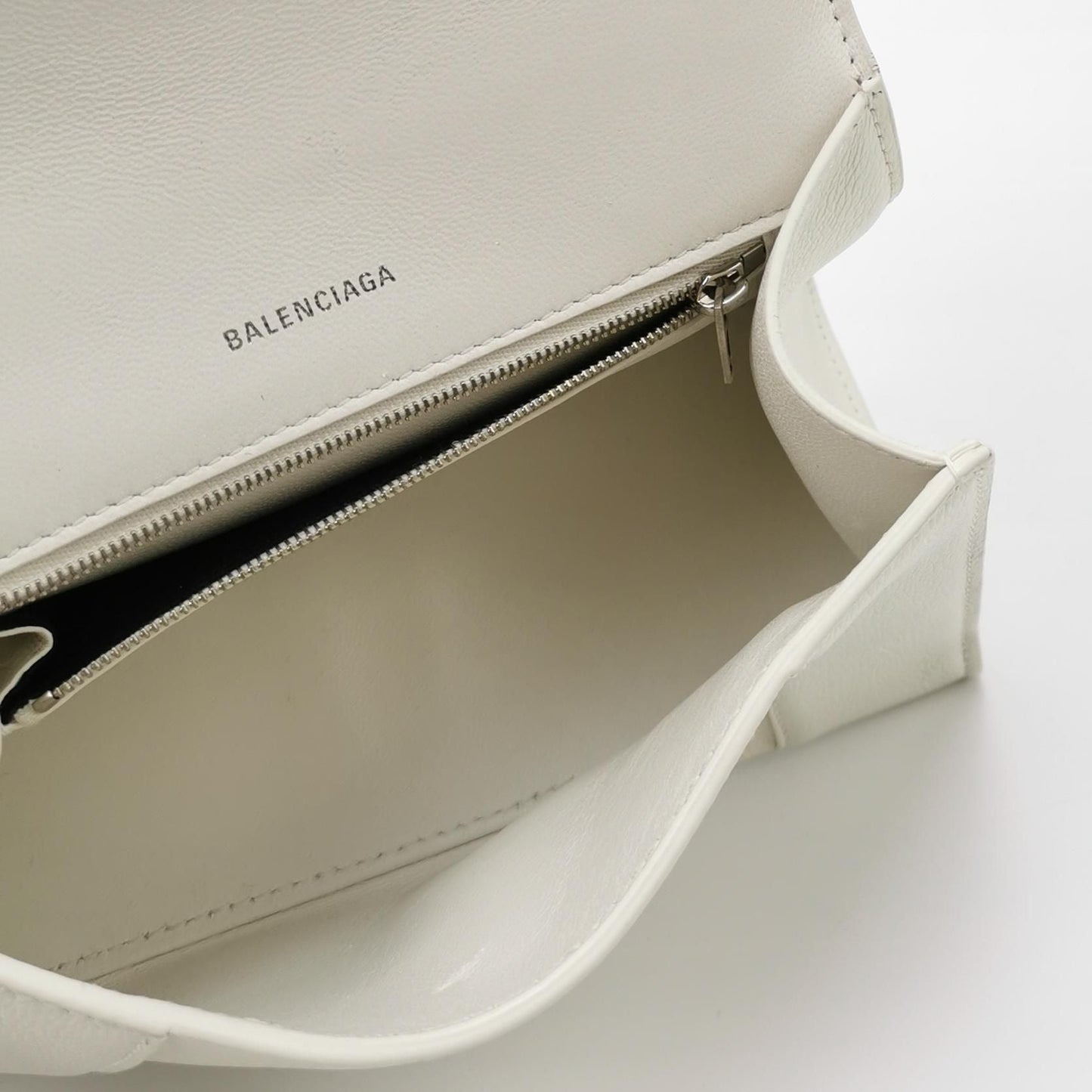 Preloved Balenciaga Hourglass Small Leather Solid Metal B Buckle Crossbody Shoulder Bag 250501781174287