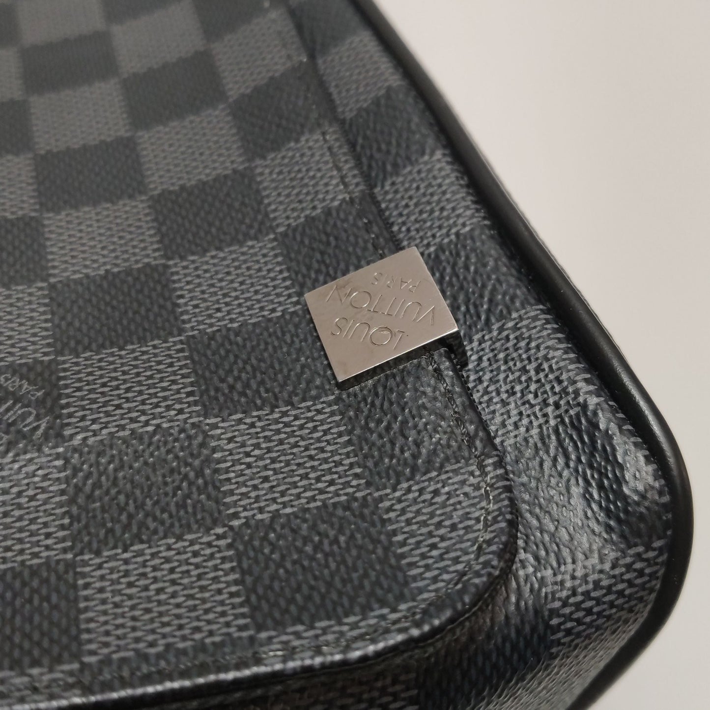 Louis Vuitton District Leather Checkerboard Flap Shoulder Bag 250501781174269