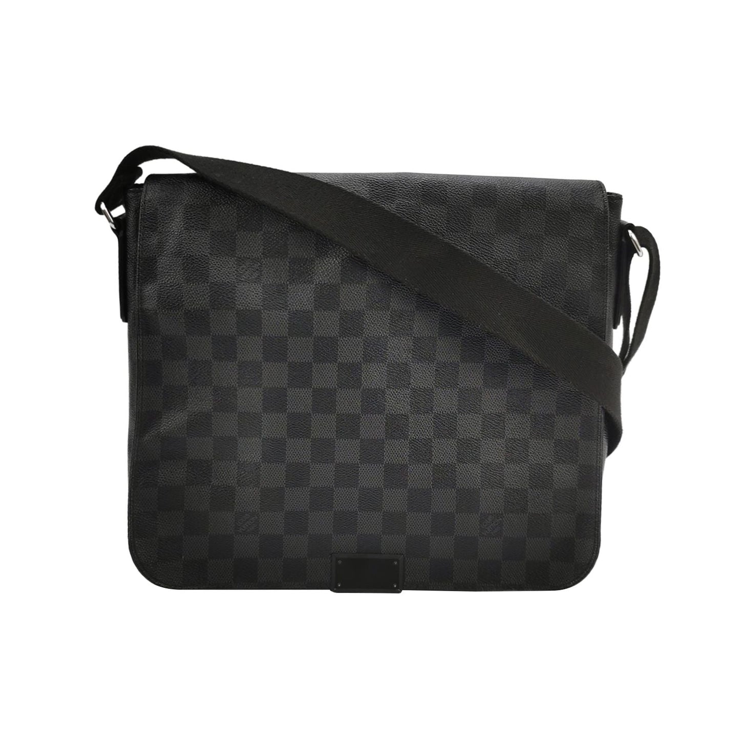 Louis Vuitton District Leather Checkered Flap Shoulder Bag 250514781191624