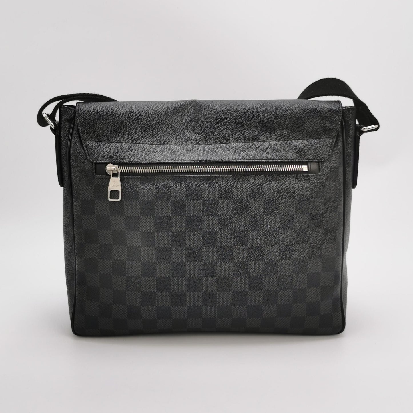 Louis Vuitton District Leather Checkered Flap Shoulder Bag 250514781191624