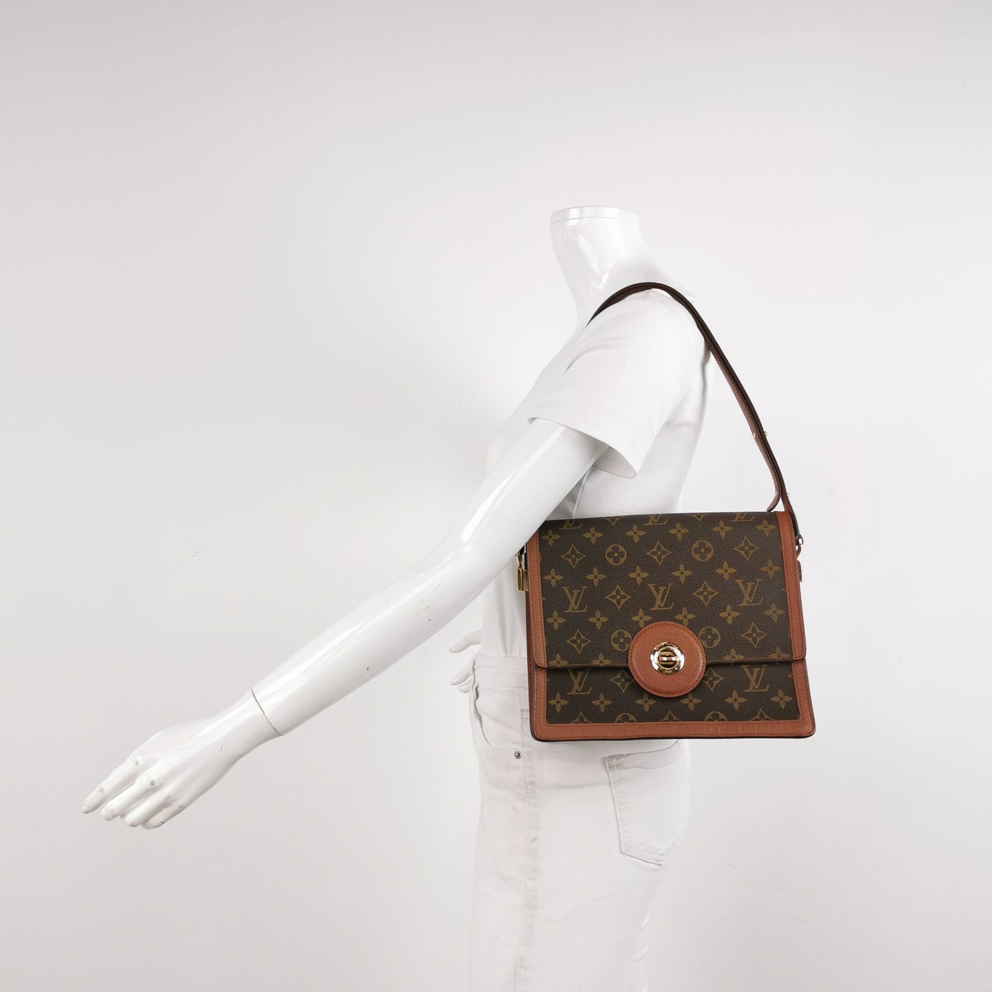 Louis Vuitton Raspail Monogram Print Vintage Messenger Shoulder Bag 250515781193702