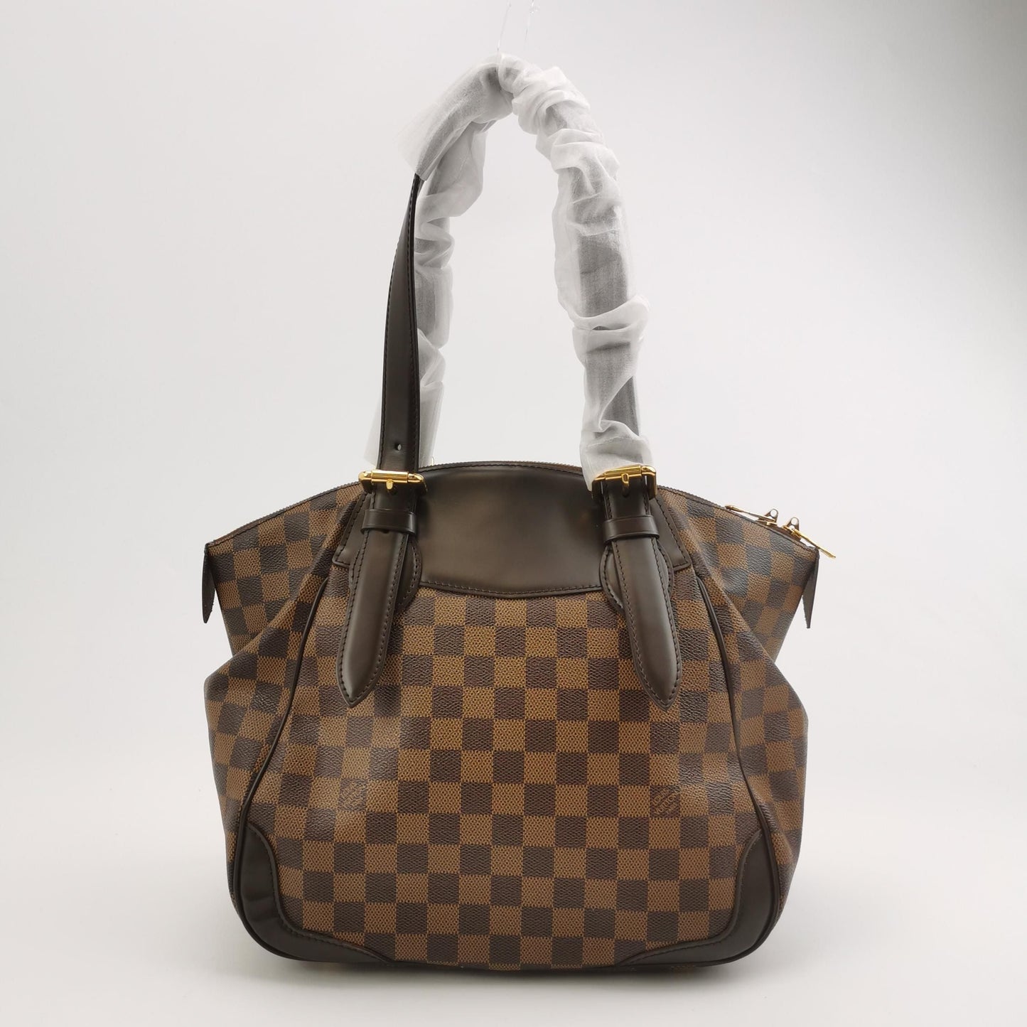 Louis Vuitton Verona Leather Checkerboard Logo Embellished Tote Shoulder Bag 250514781192823