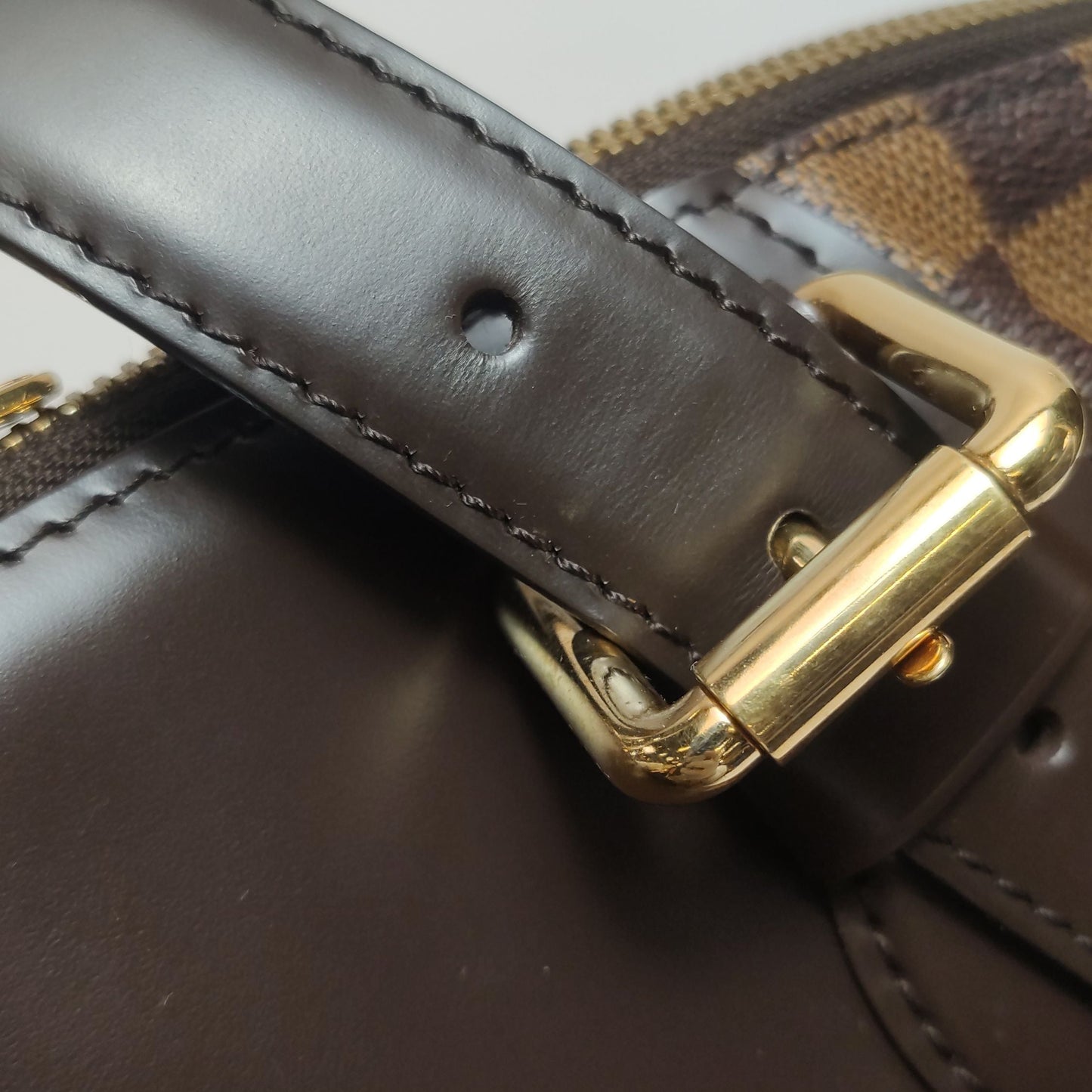 Louis Vuitton Verona Leather Checkerboard Logo Embellished Tote Shoulder Bag 250514781192823
