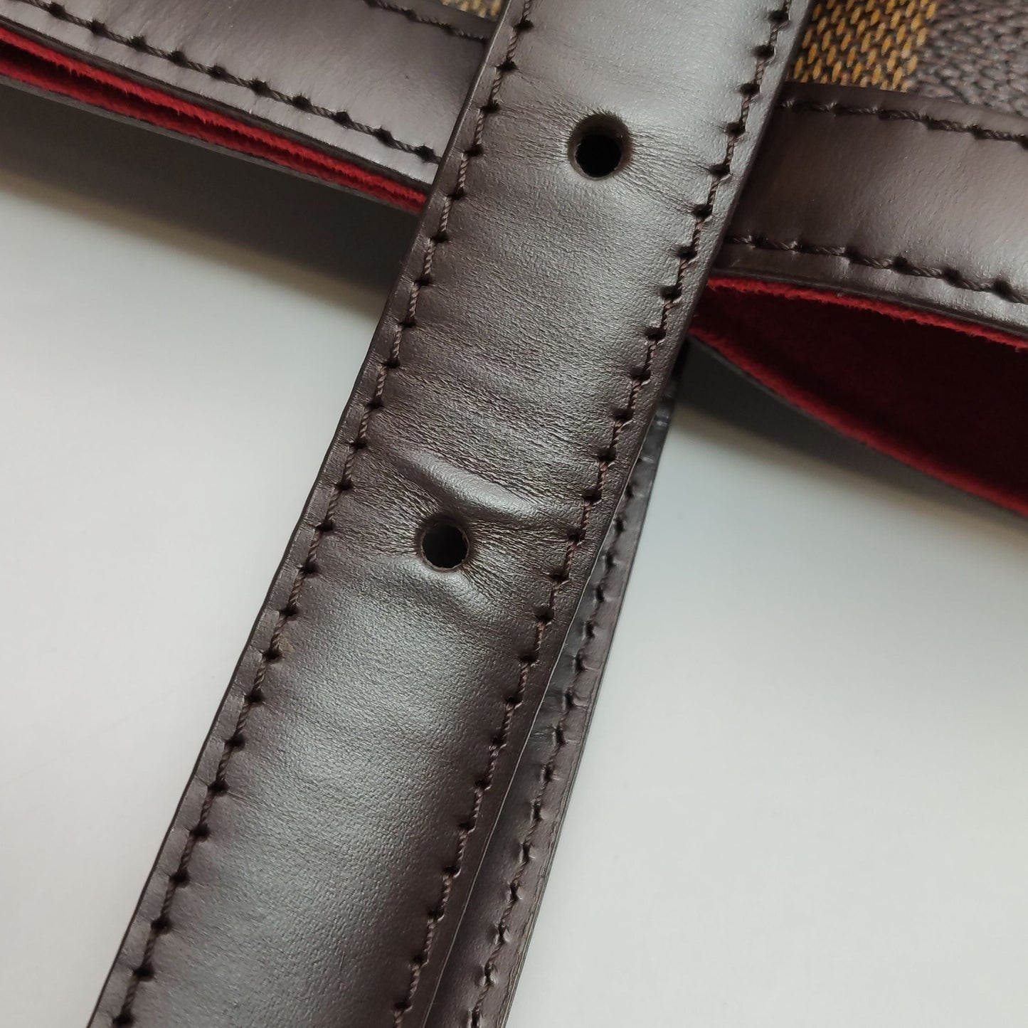 Louis Vuitton Hampstead Medium Leather Checkerboard Logo Shoulder Bag 250501781173893