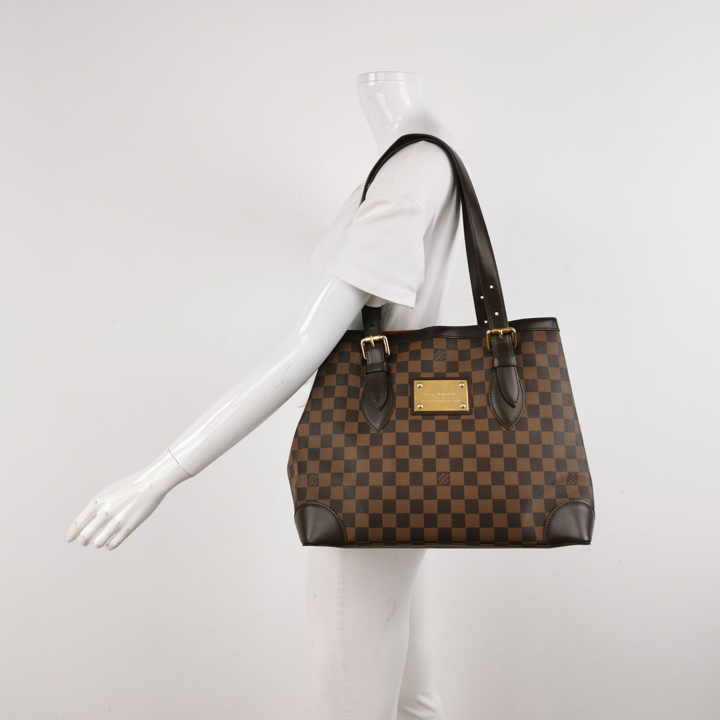 Louis Vuitton Hampstead Medium Leather Checkerboard Logo Shoulder Bag 250501781173893