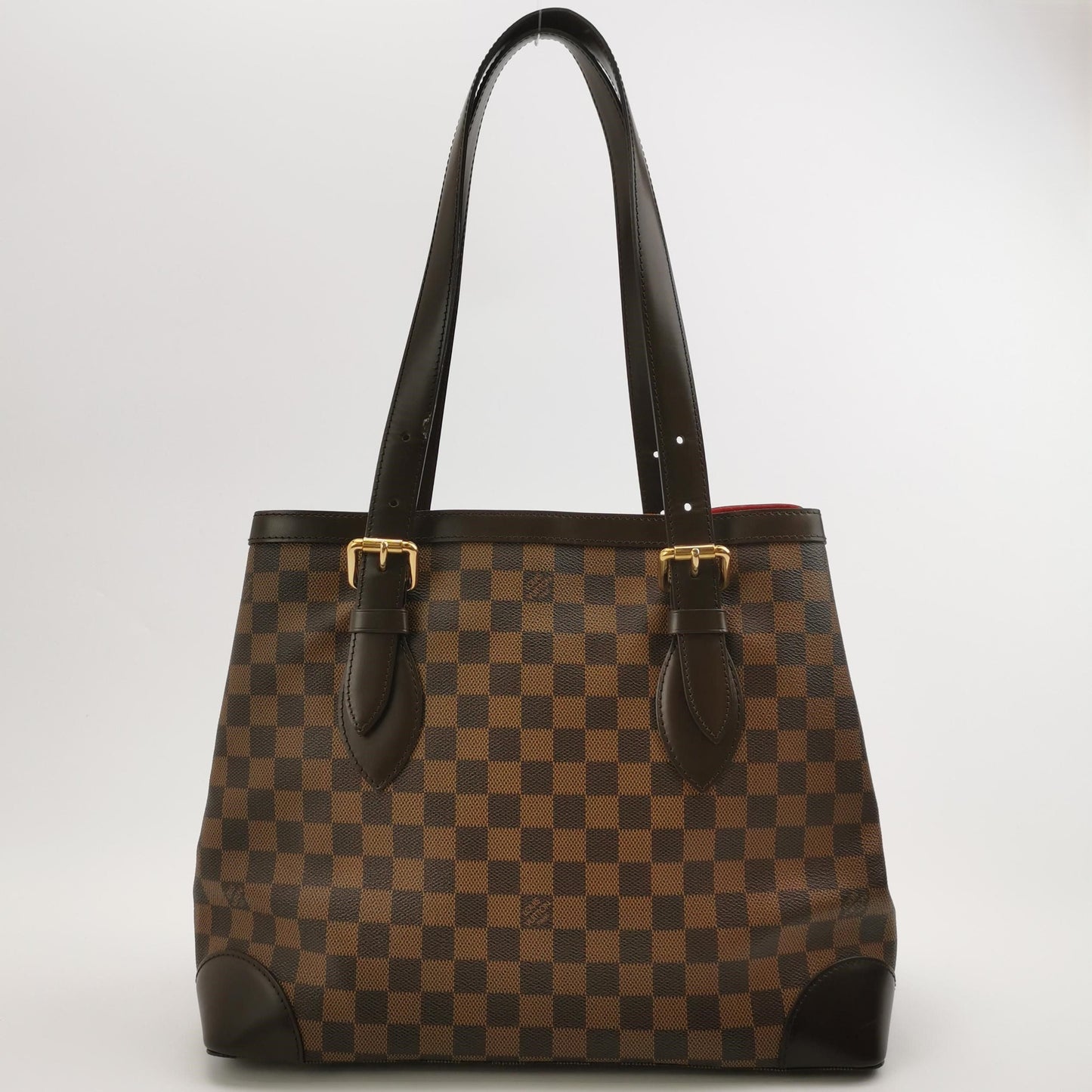 Louis Vuitton Hampstead Medium Leather Checkerboard Logo Shoulder Bag 250501781173893