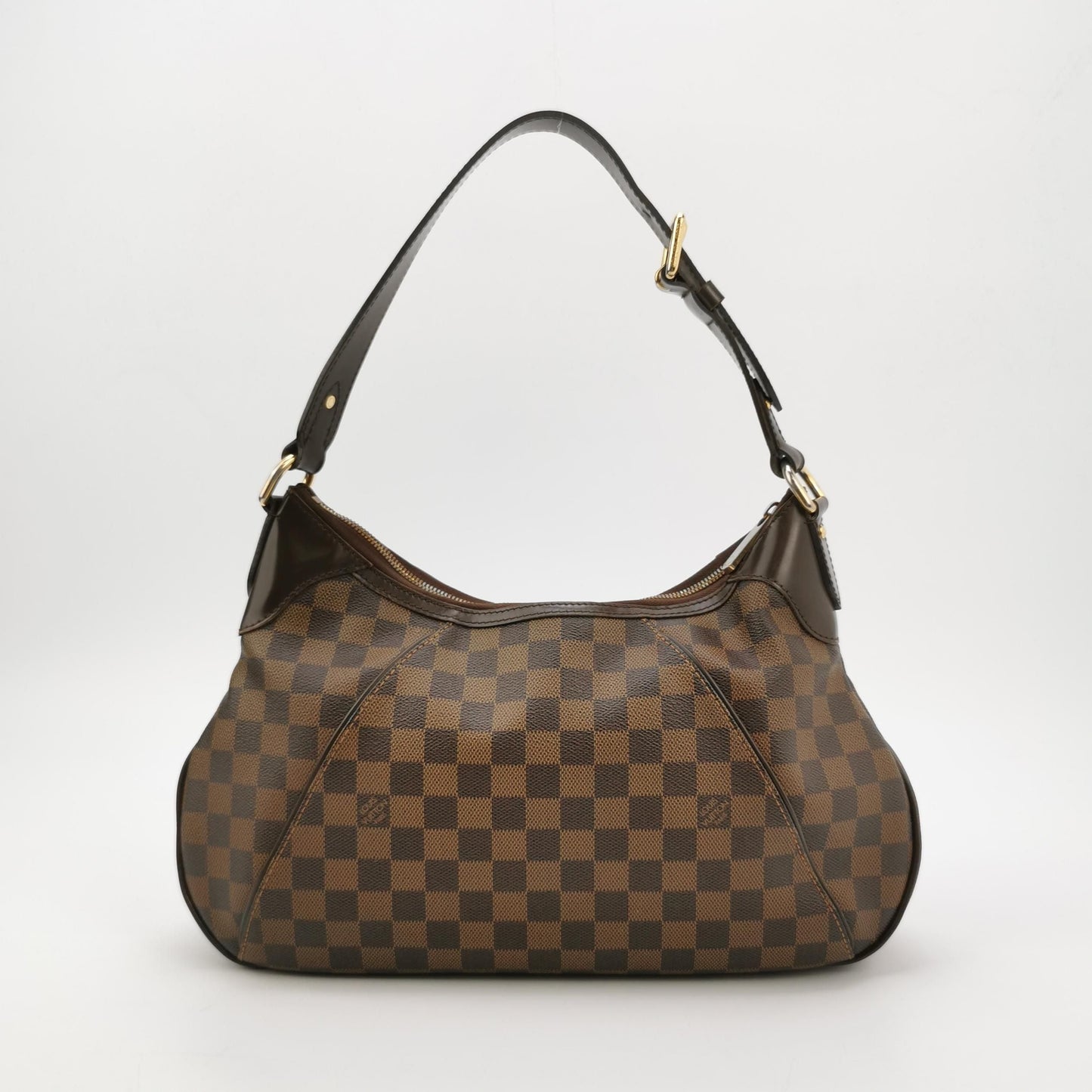 Louis Vuitton Thames Leather Checkerboard Logo Shoulder Bag 250119781033065
