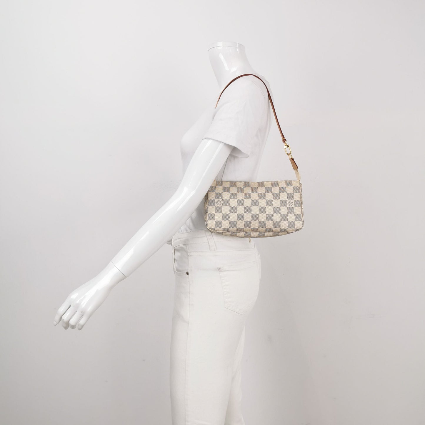 Louis Vuitton Accessories Mahjong Bag Large Size Vegetable Tanned Leather Checkerboard Shoulder Bag 24122778998203