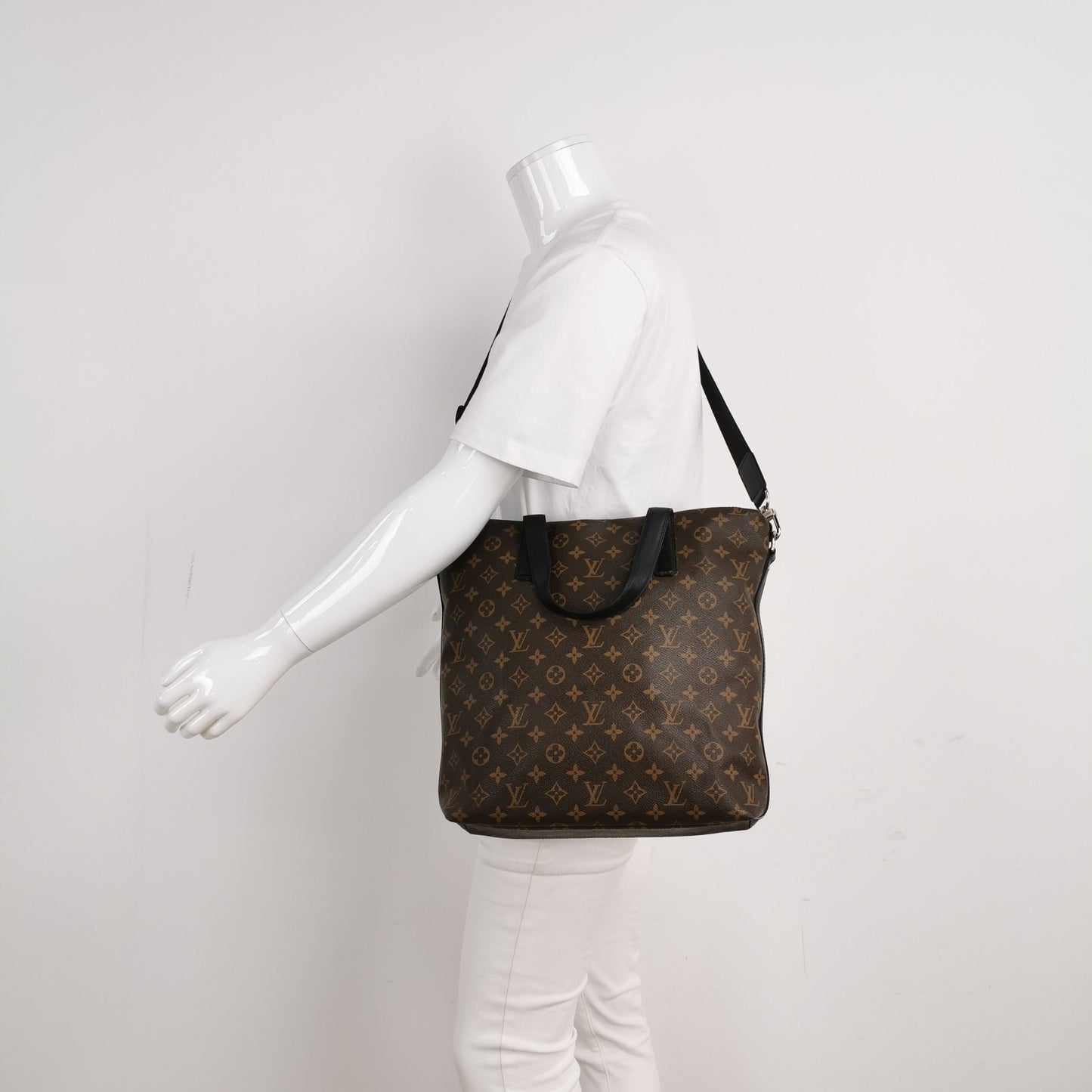 Louis Vuitton Kitan Leather Monogram Tote Shoulder Bag 24122678997960