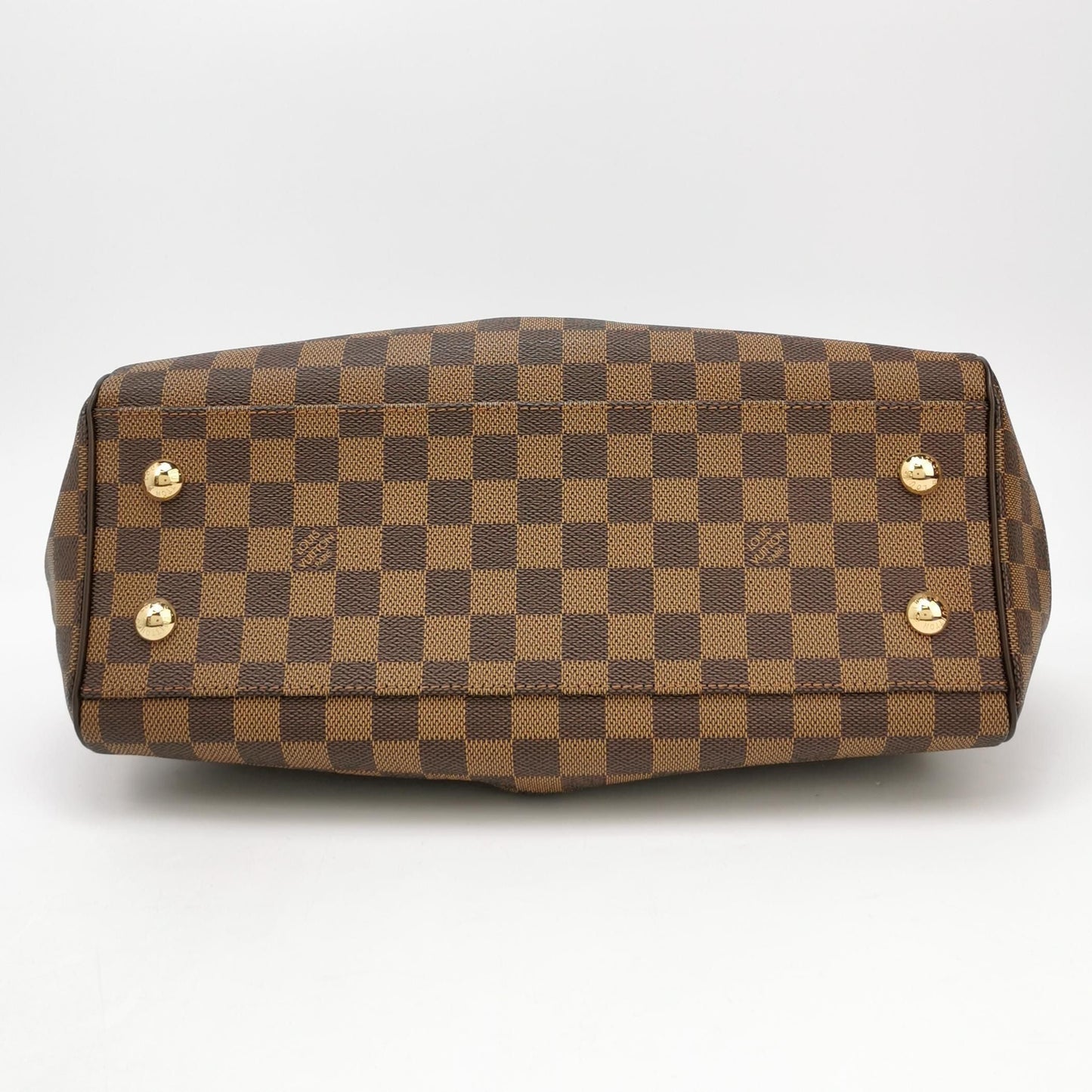 Louis Vuitton Trevi Leather Checkered Pleated Shoulder Bag 24121078978257