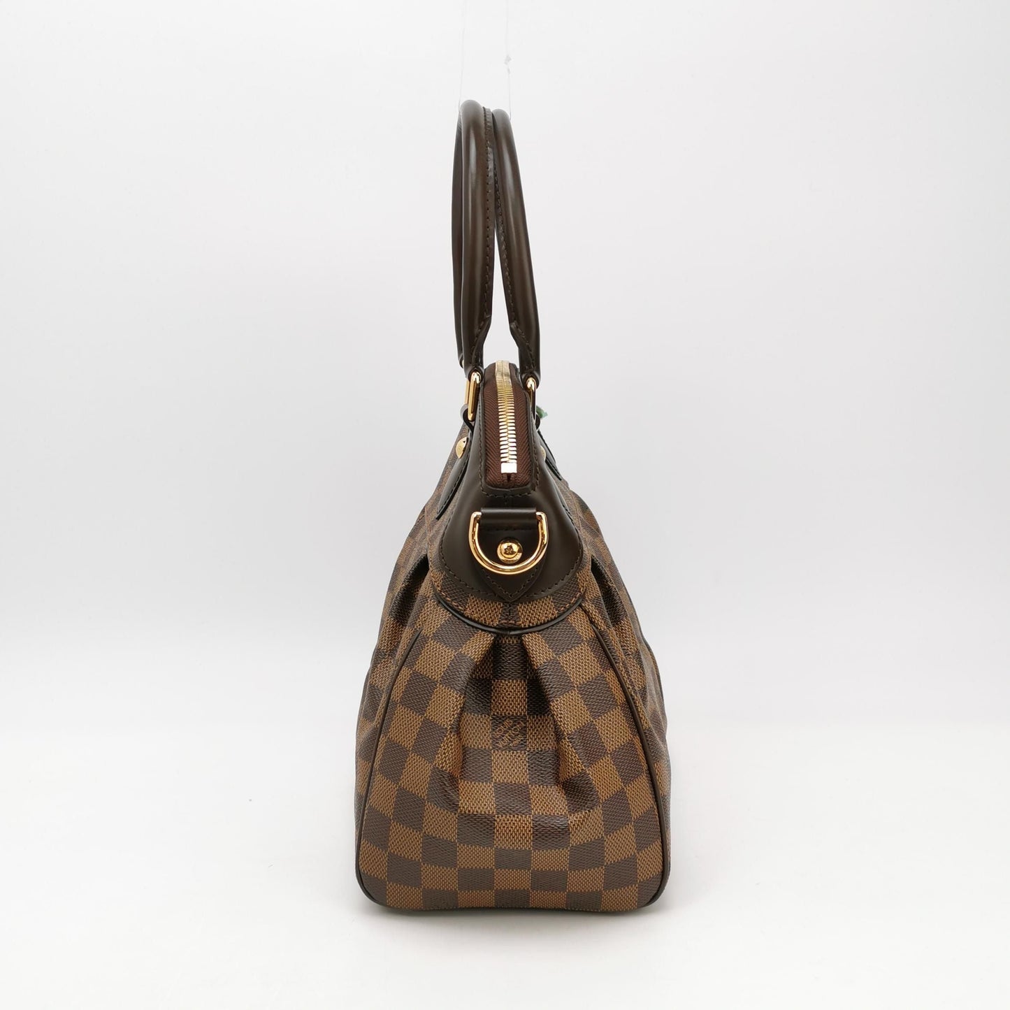 Louis Vuitton Trevi Leather Checkered Pleated Shoulder Bag 24121078978257