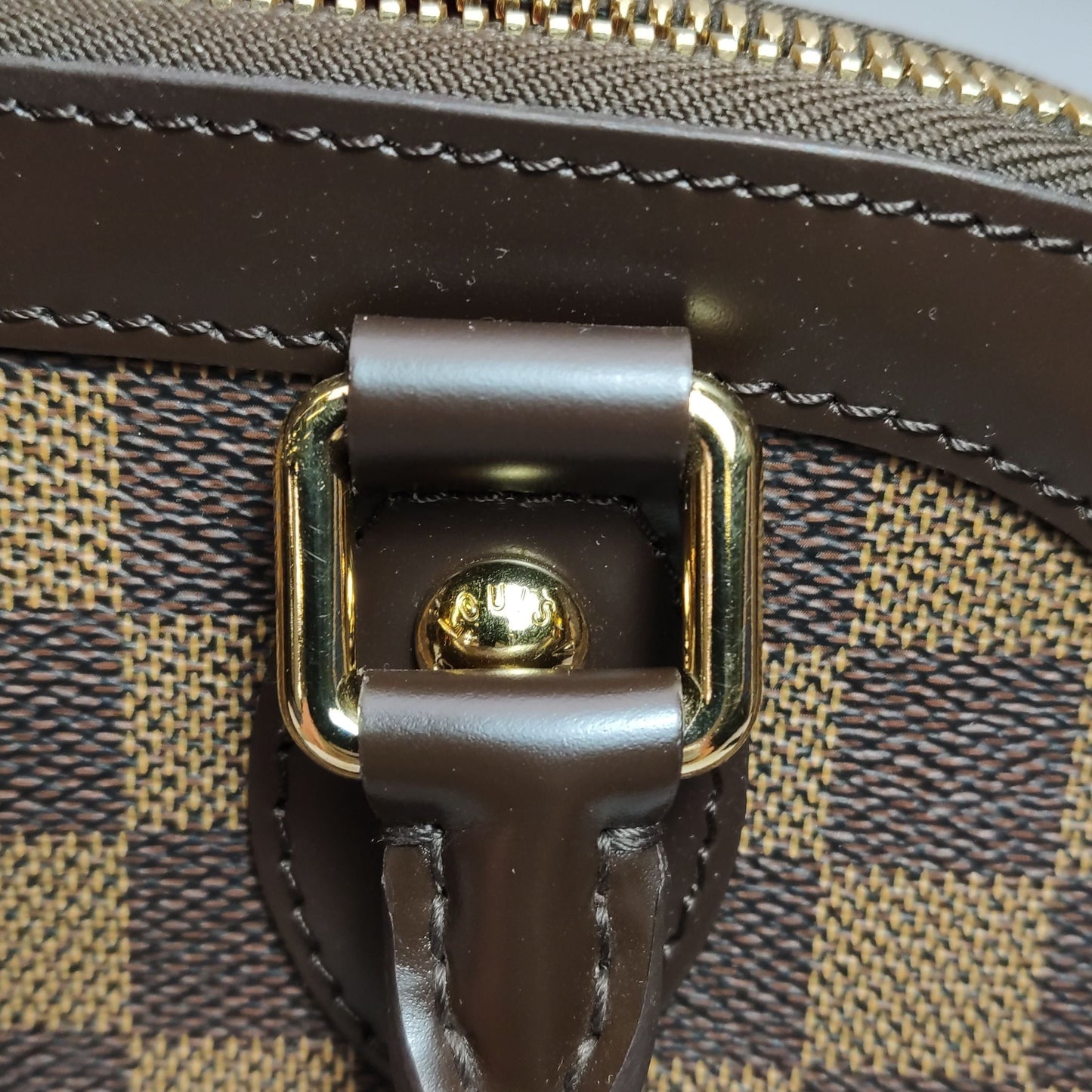 Louis Vuitton Trevi Leather Checkered Pleated Shoulder Bag 24121078978257