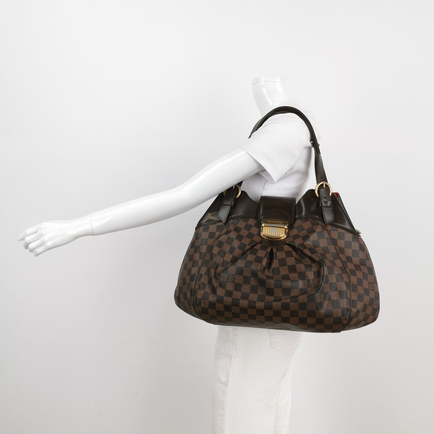 Louis Vuitton Sistina Large Checkered Push Lock Shoulder Bag 24121378981655