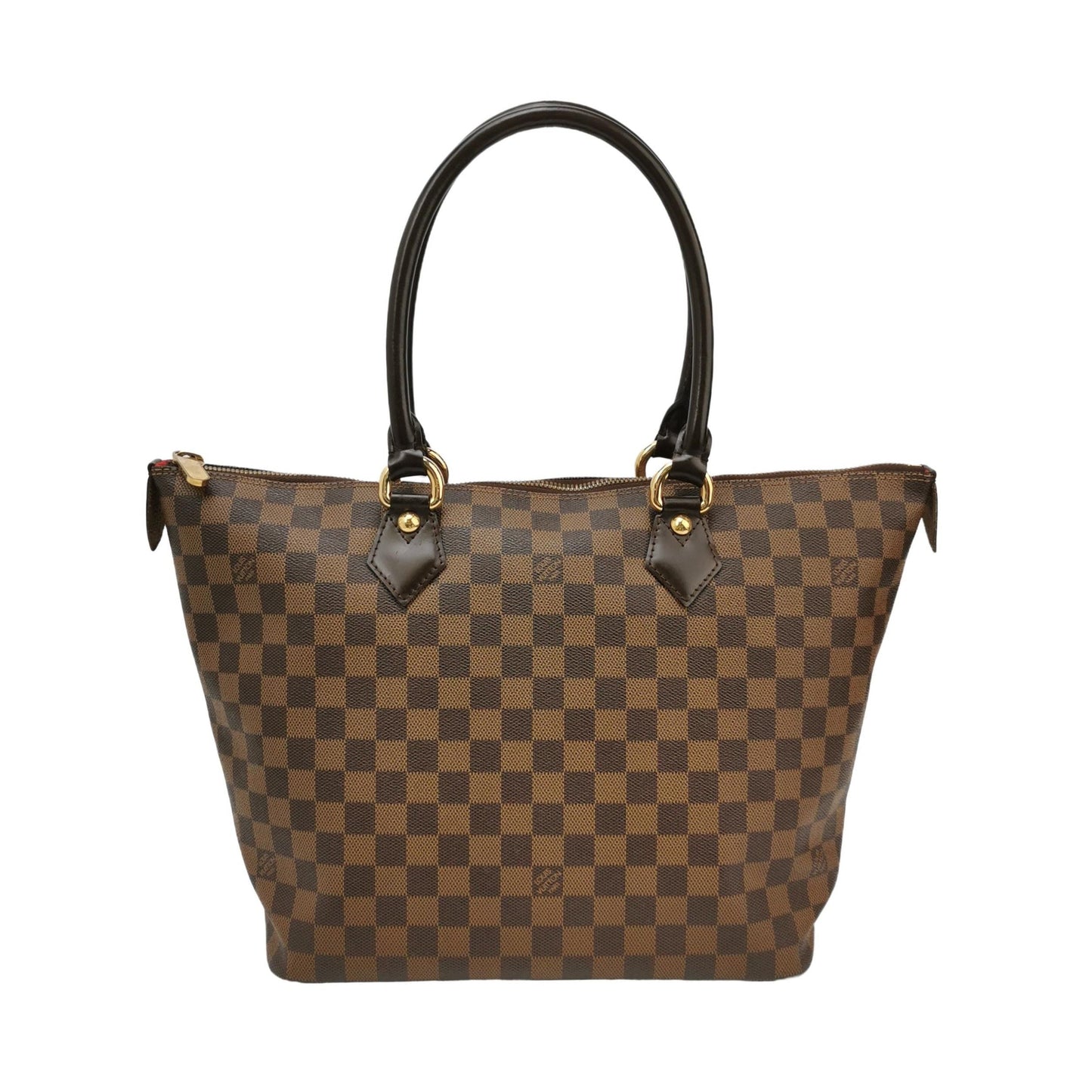 Louis Vuitton Saleya Leather Checkered Zip Shoulder Bag 24120478970146