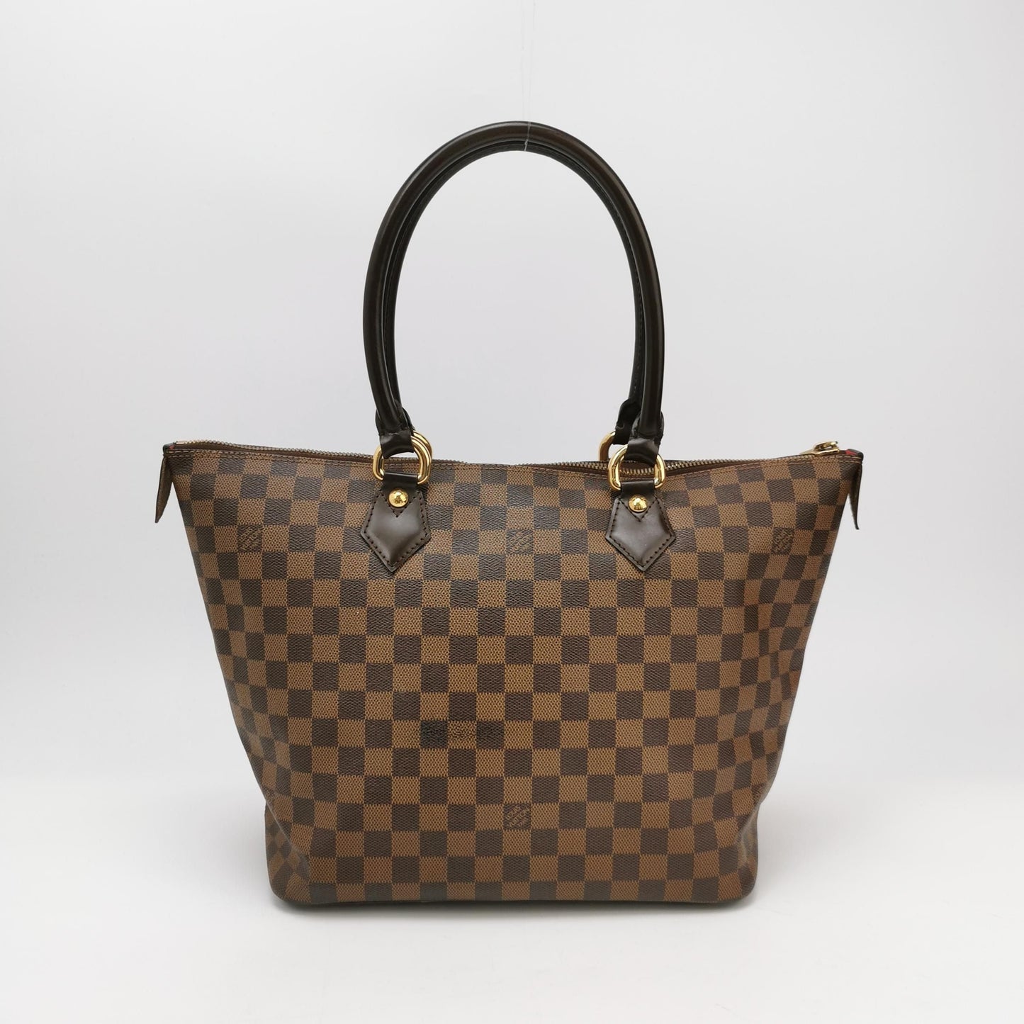 Louis Vuitton Saleya Leather Checkered Zip Shoulder Bag 24120478970146