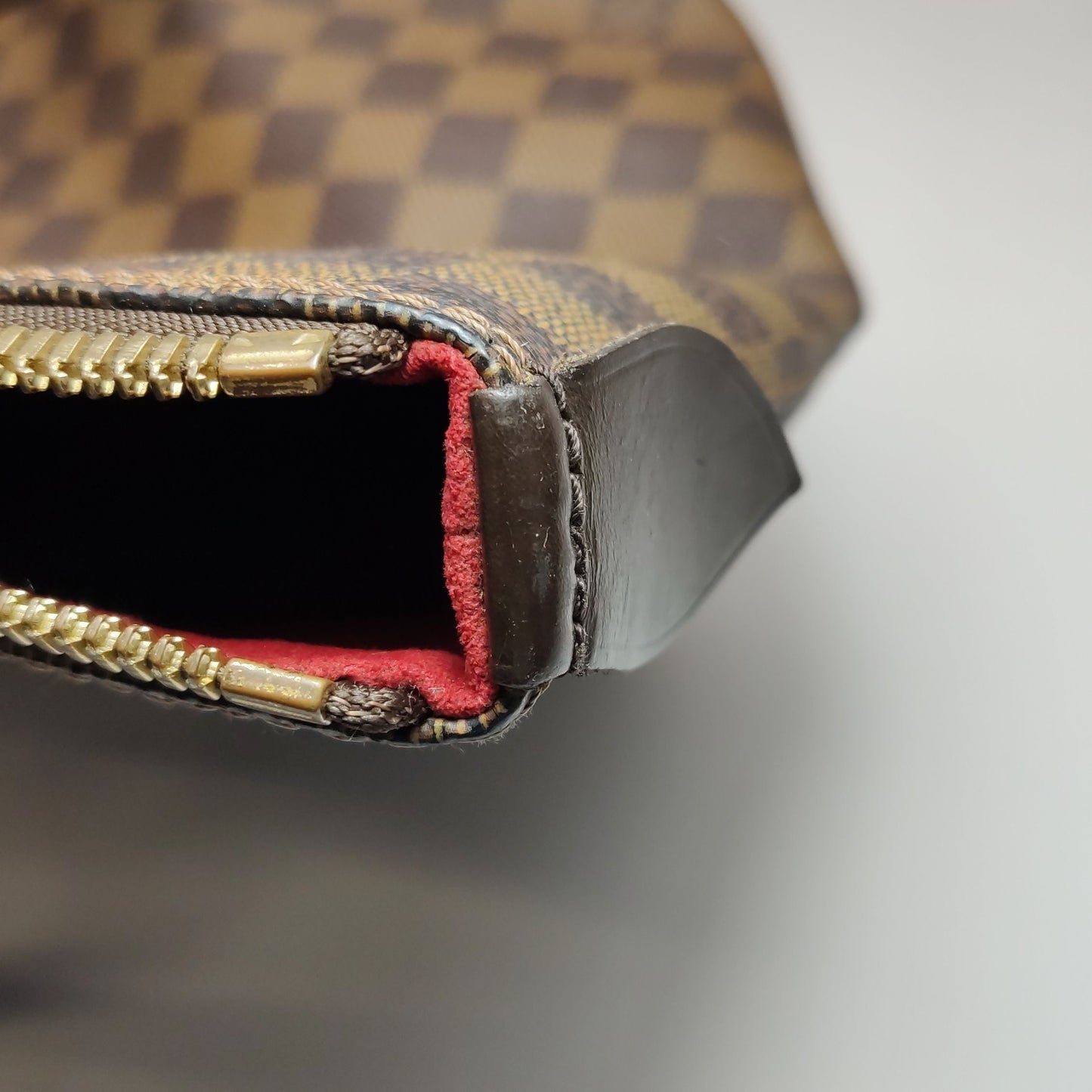 Louis Vuitton Saleya Leather Checkered Zip Shoulder Bag 24120478970146