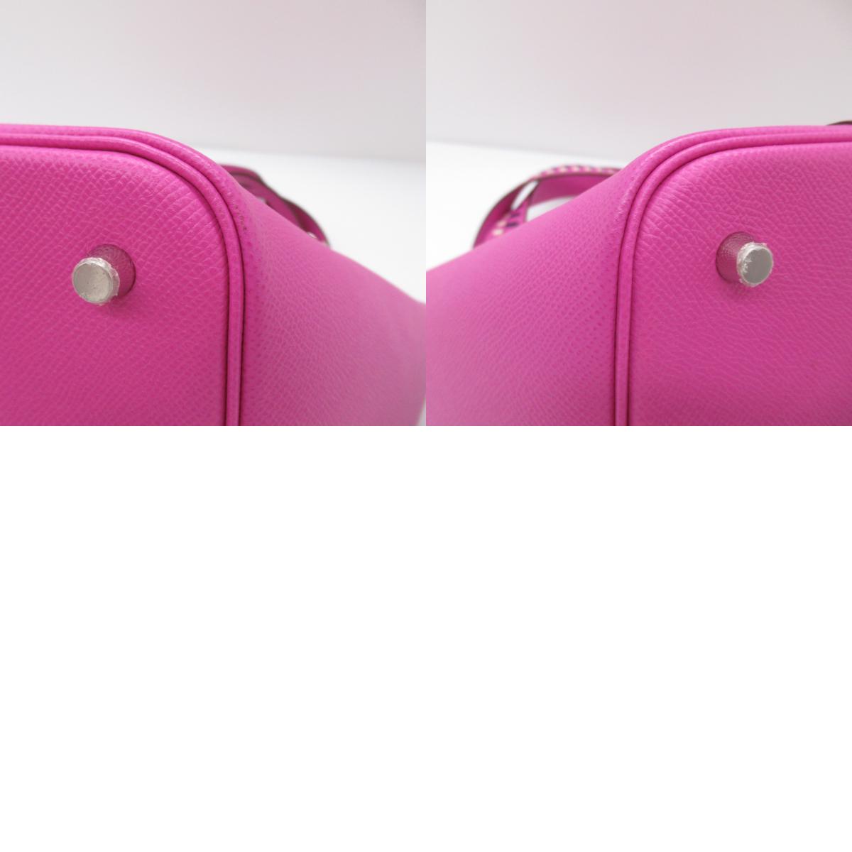 Hermes HERMES Picotin Lock MM Treasury Magnolia Tote Bag Bag Leather Epsom Pink Magnolia/Clé/Blue Sapphire-L 【Ancestral】 EI BRANDOFF
