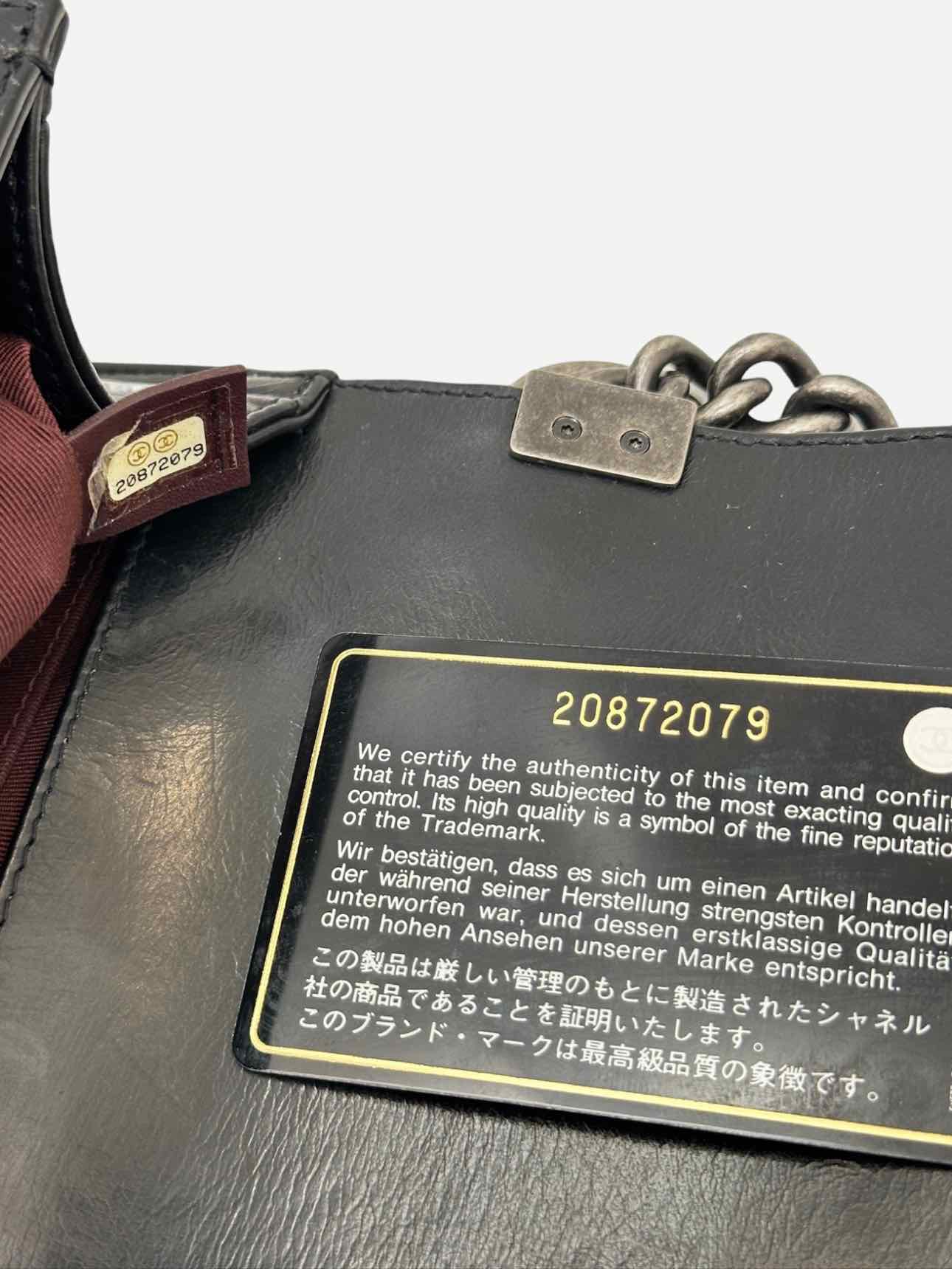 CHANEL Chain Boy Black Shoulder Bag