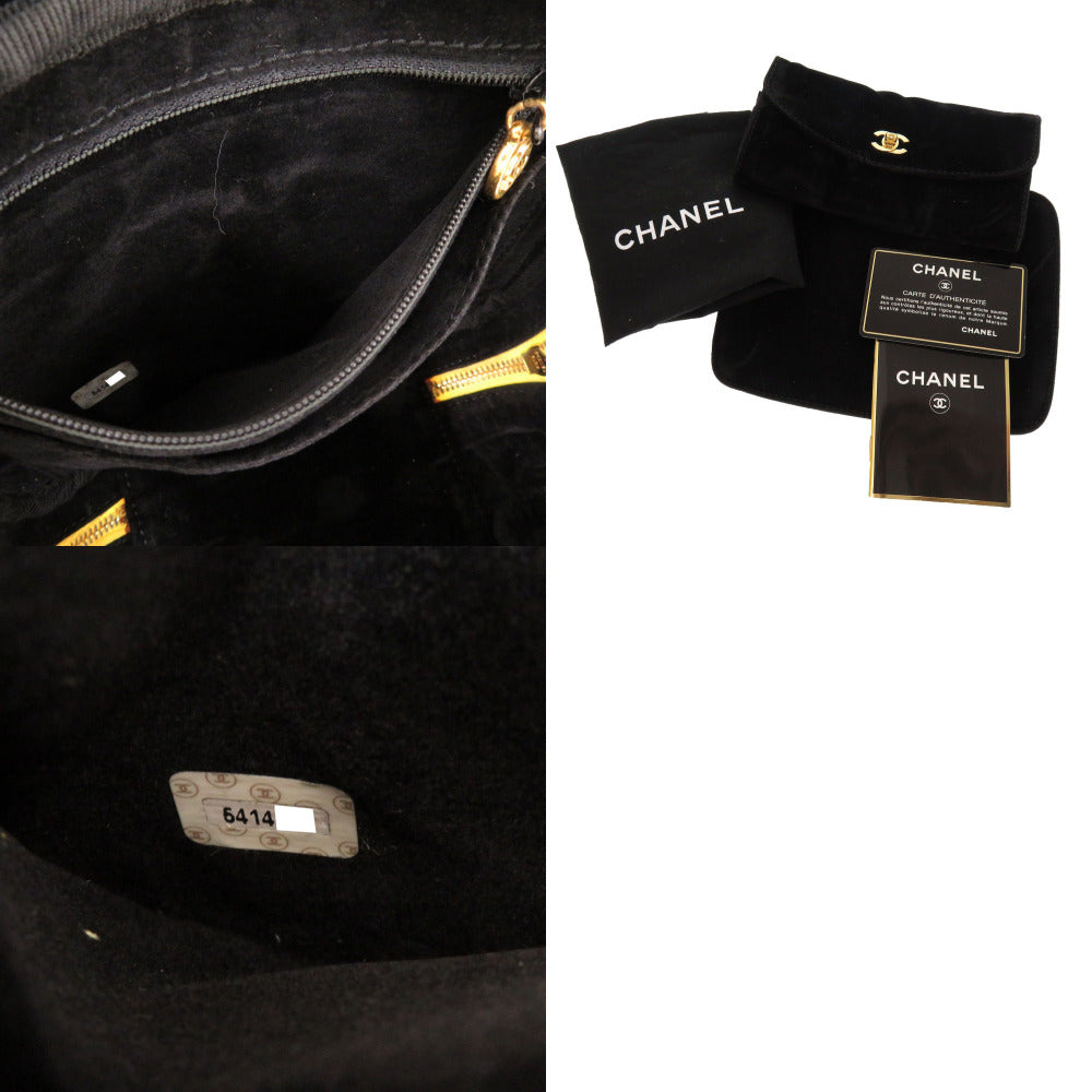 CHANEL Shoulder Bag Caviar skin yellow COCO Mark Vanity Bag
