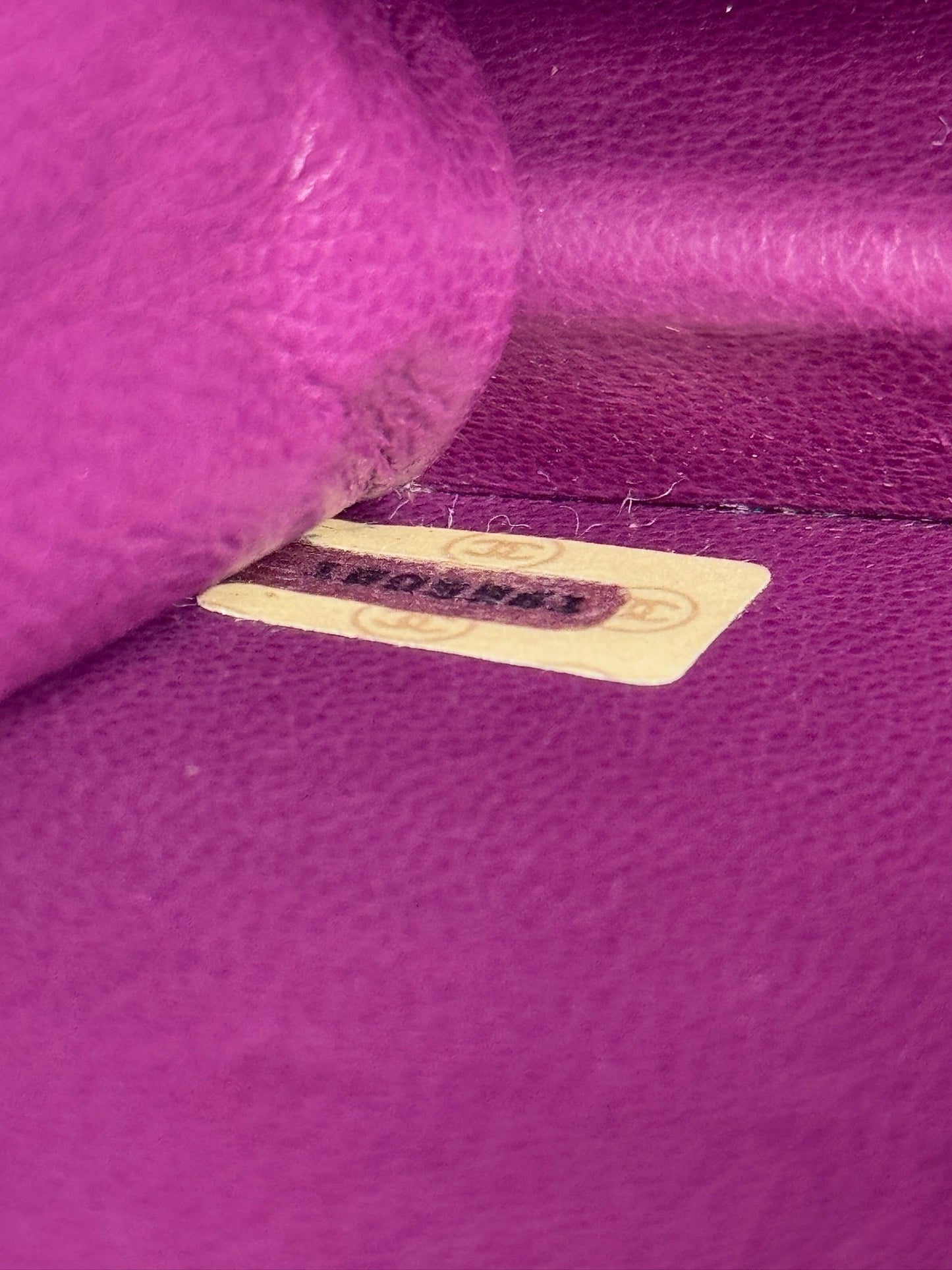 Chanel Vintage 80s/90s Quilted Fuchsia Suede Micro Mini Flap Crossbody Bag w 24K Gold Plated Hardware