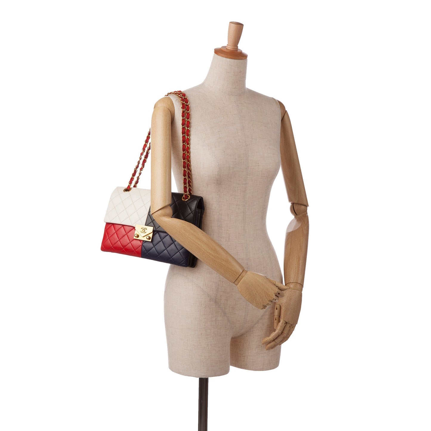 Multi Chanel Pagoda Colorblocking Shoulder Bag