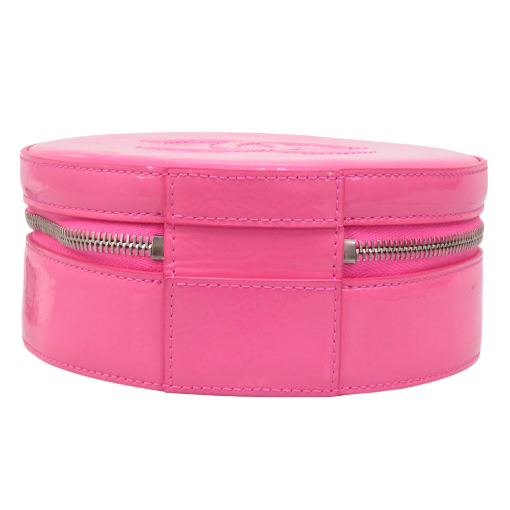 CHANEL Shoulder Bag enamel pink COCO Mark Round Chain Shoulder Bag