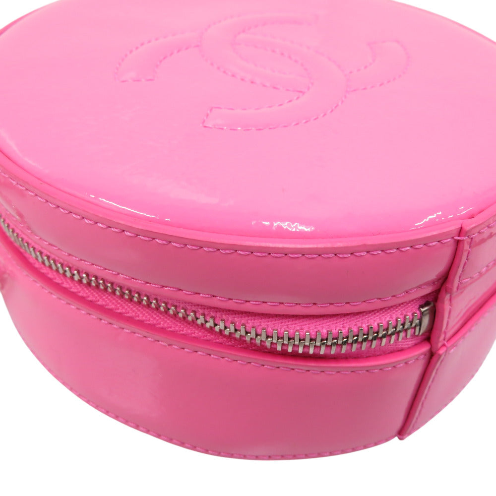 CHANEL Shoulder Bag enamel pink COCO Mark Round Chain Shoulder Bag