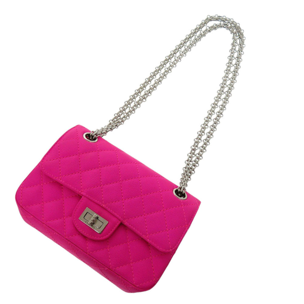 CHANEL Shoulder Bag Calfskin pink 2.55 Matrasse