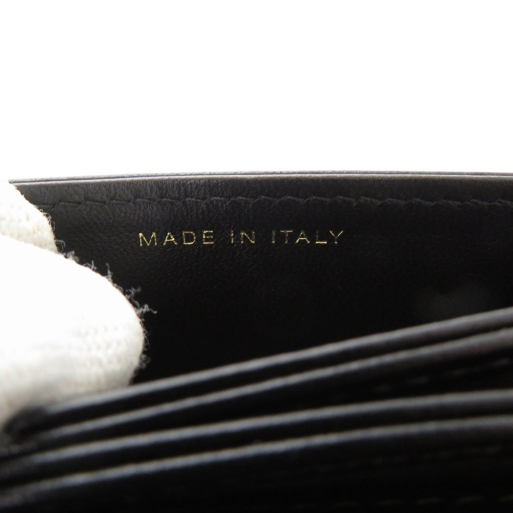CHANEL Shoulder Bag lambskin black Matelasse Camellia COCO Mark Ribbon