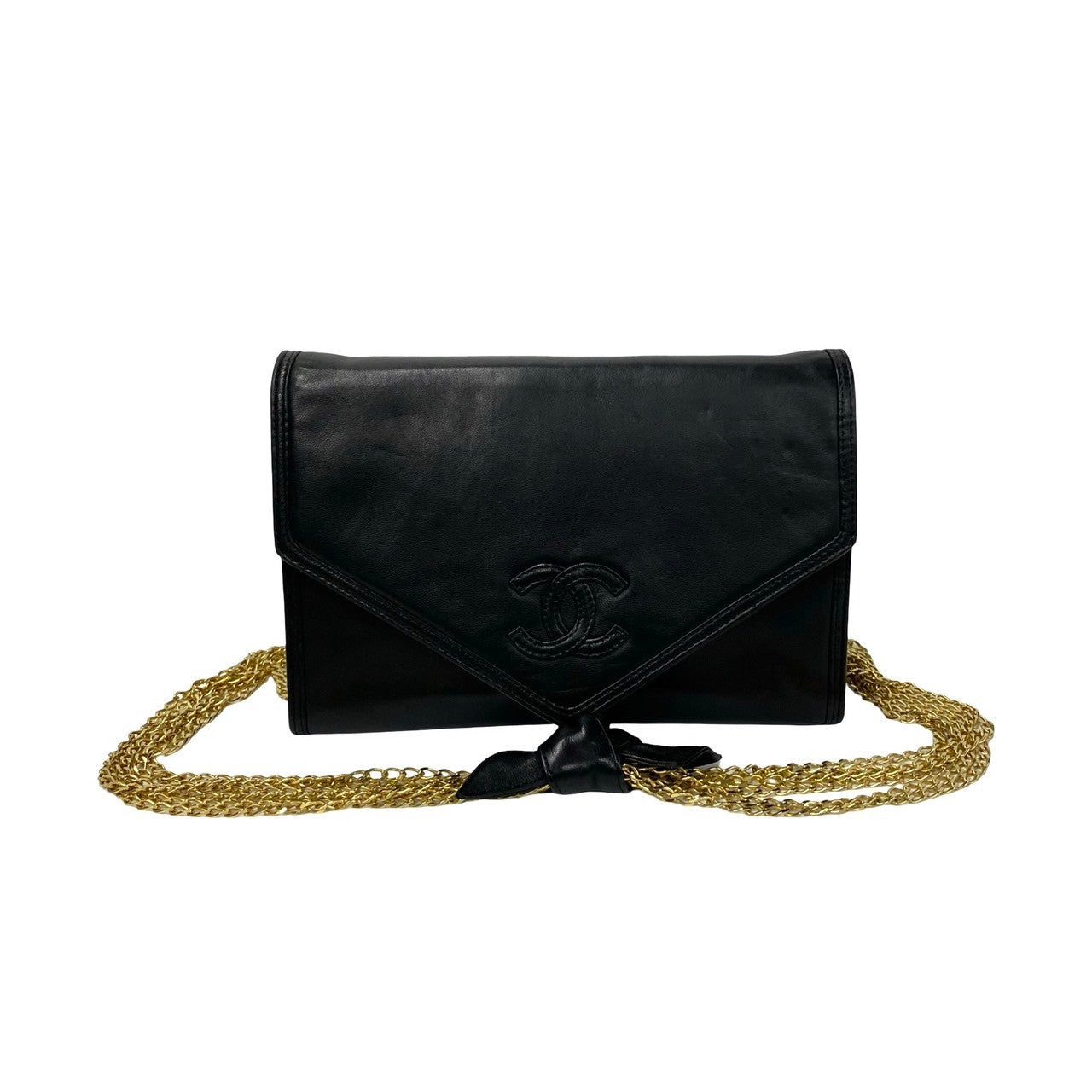 CHANEL Shoulder Bag lambskin black