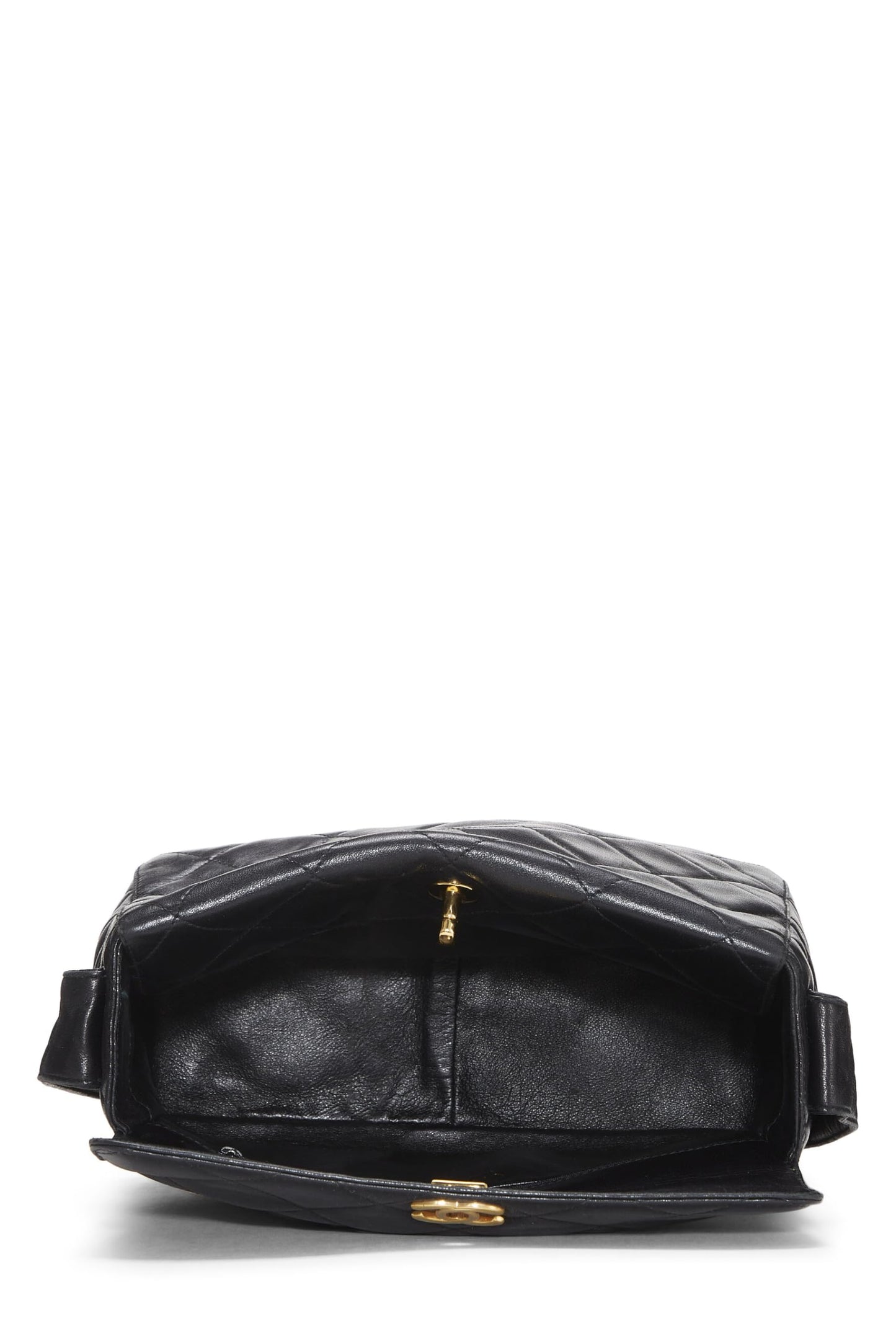 Chanel, Black Quilted Lambskin Shoulder Bag, Black