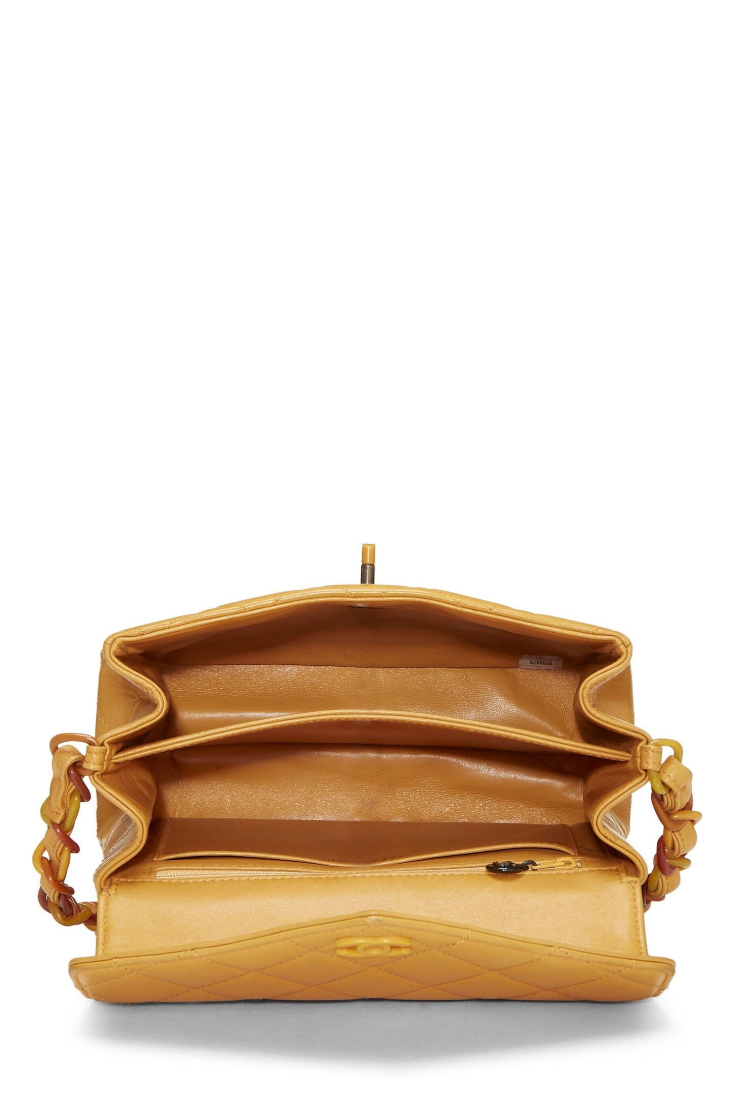 Chanel, Orange Quilted Lambskin Envelope Flap Shoulder Bag, Orange