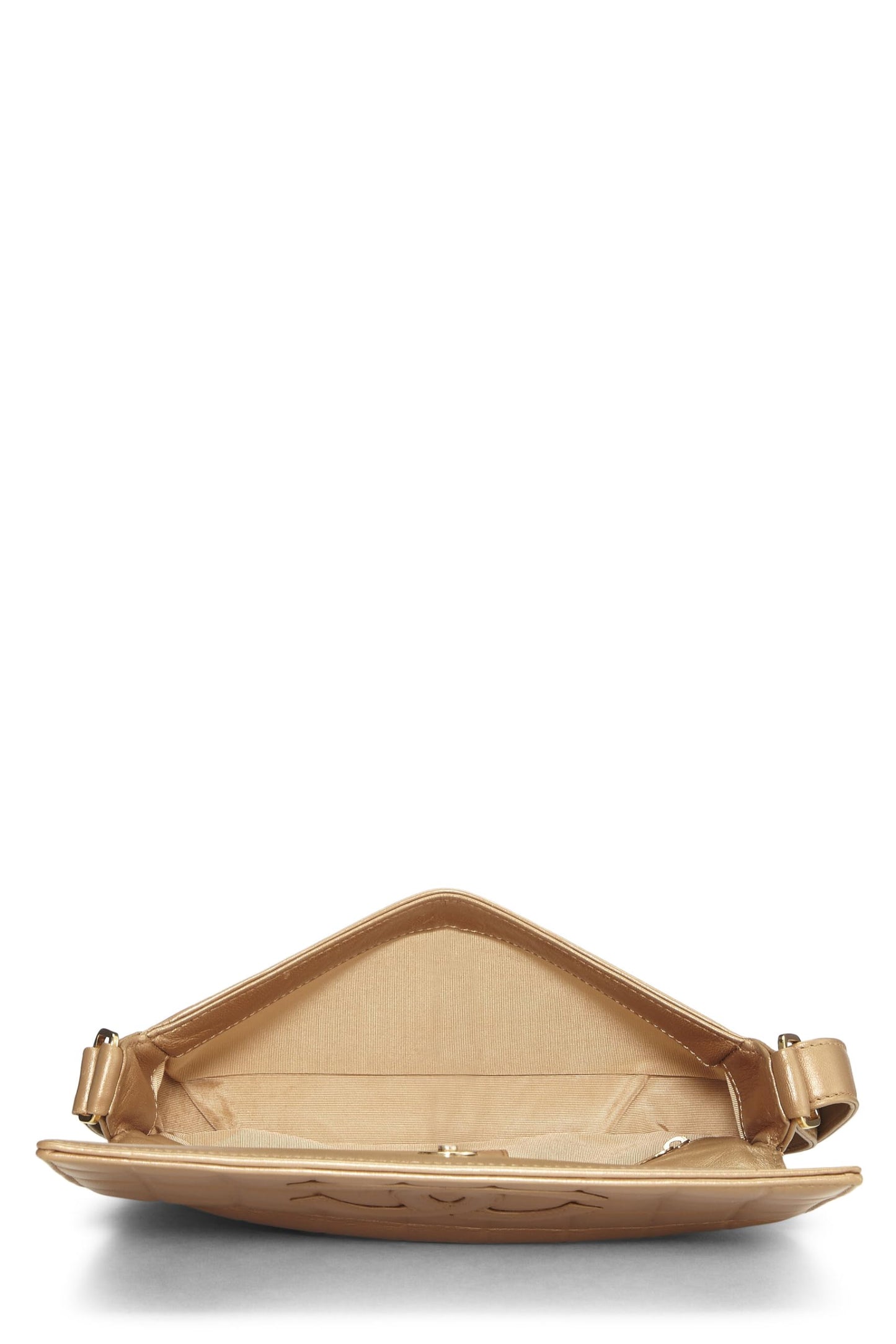 Chanel, Gold Leather Chocolate Bar Shoulder Bag Medium, Gold