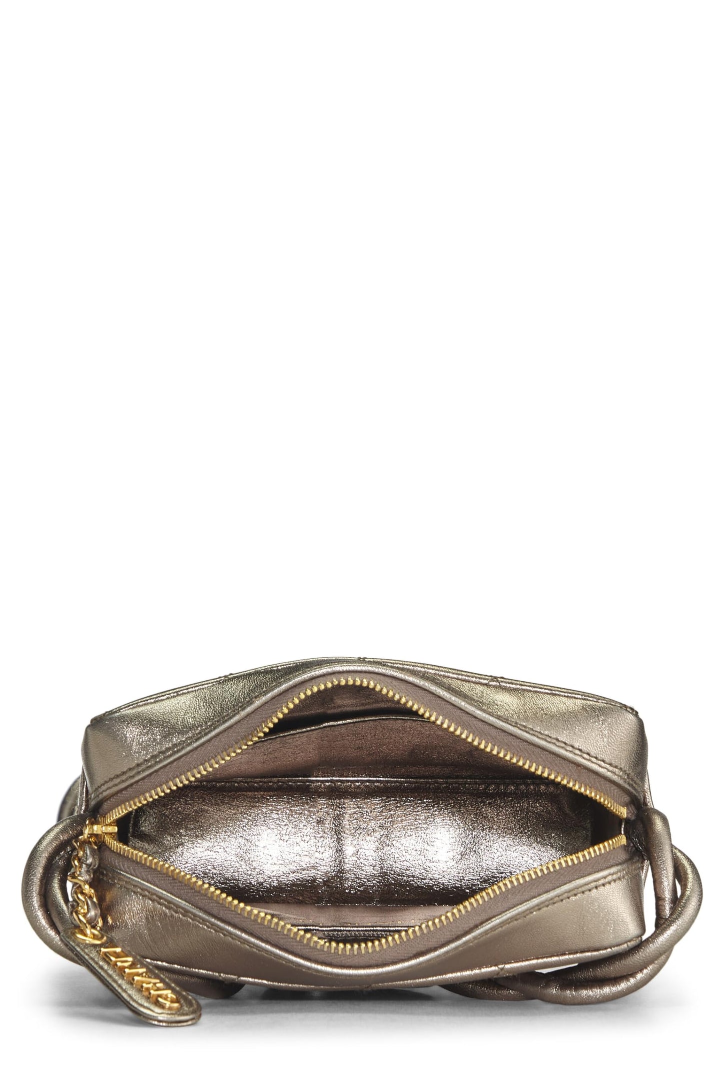 Chanel, Metallic Gold Quilted Lambskin Shoulder Bag Mini, Gold