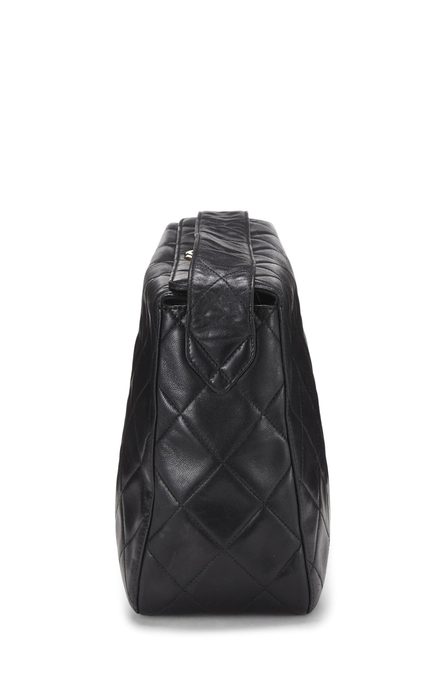 Chanel, Black Quilted Lambskin Shoulder Bag, Black