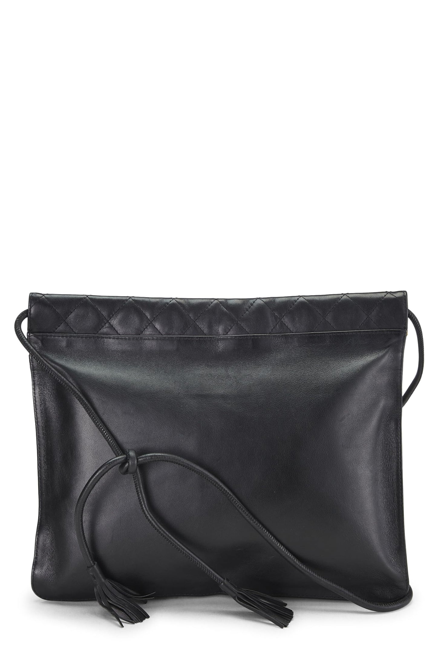 Chanel, Black Calfskin Cambon Ligne Multi Pocket Shoulder Bag, Black