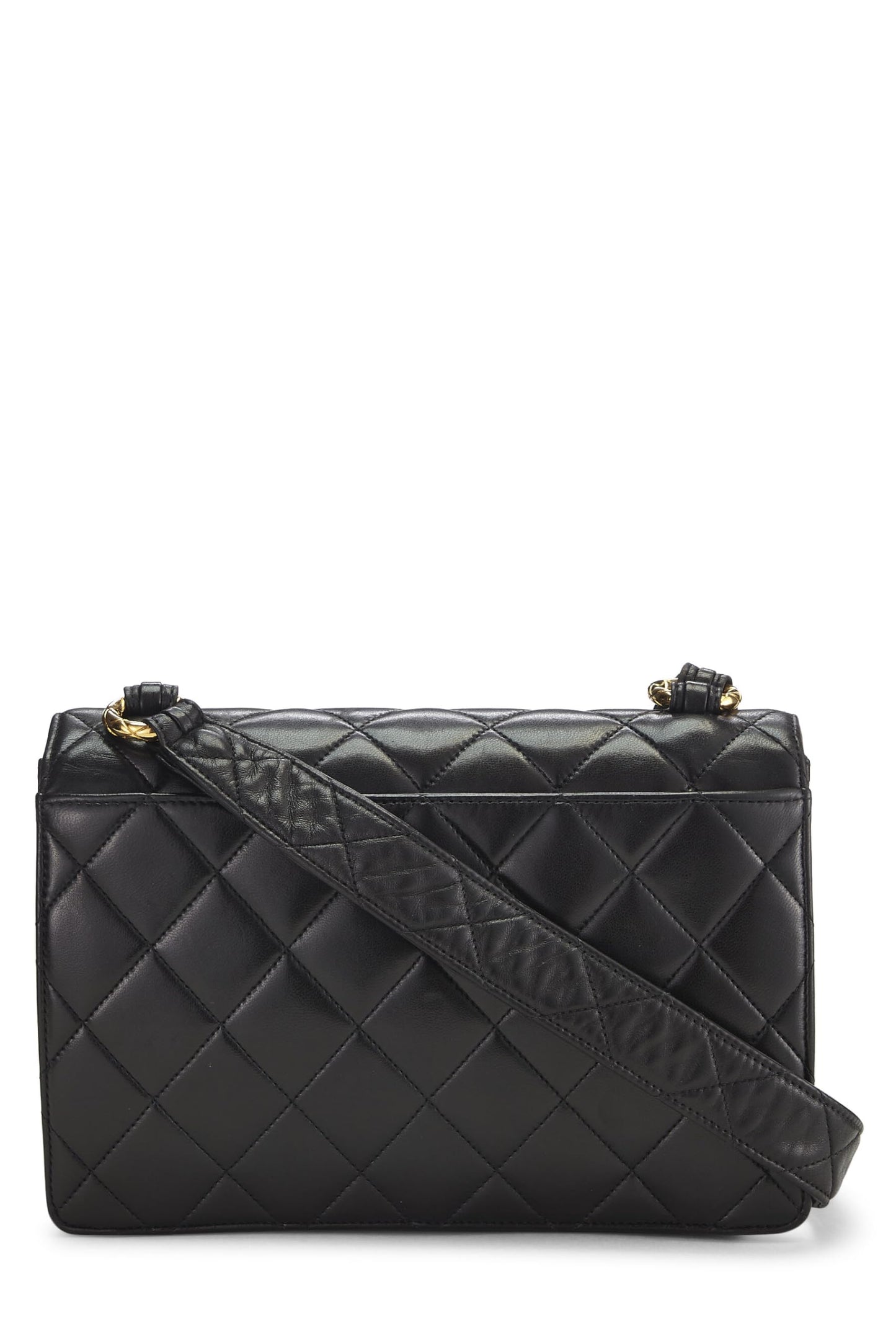 Chanel, Black Quilted Lambskin Shoulder Bag, Black