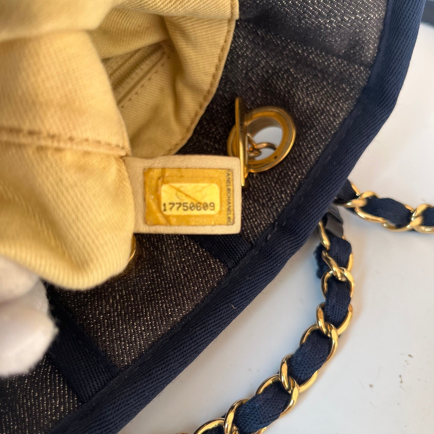 Chanel North South Deauville Tote Small Navy Denim Top Handle Shoulder Bag, 2012-2013