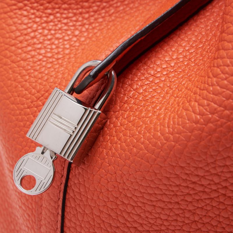 HERMES Picotin Lock MM Handbag Clemence Orange Poppy Orange Poppy Handbag Handbag Lady Back ( Delivery)