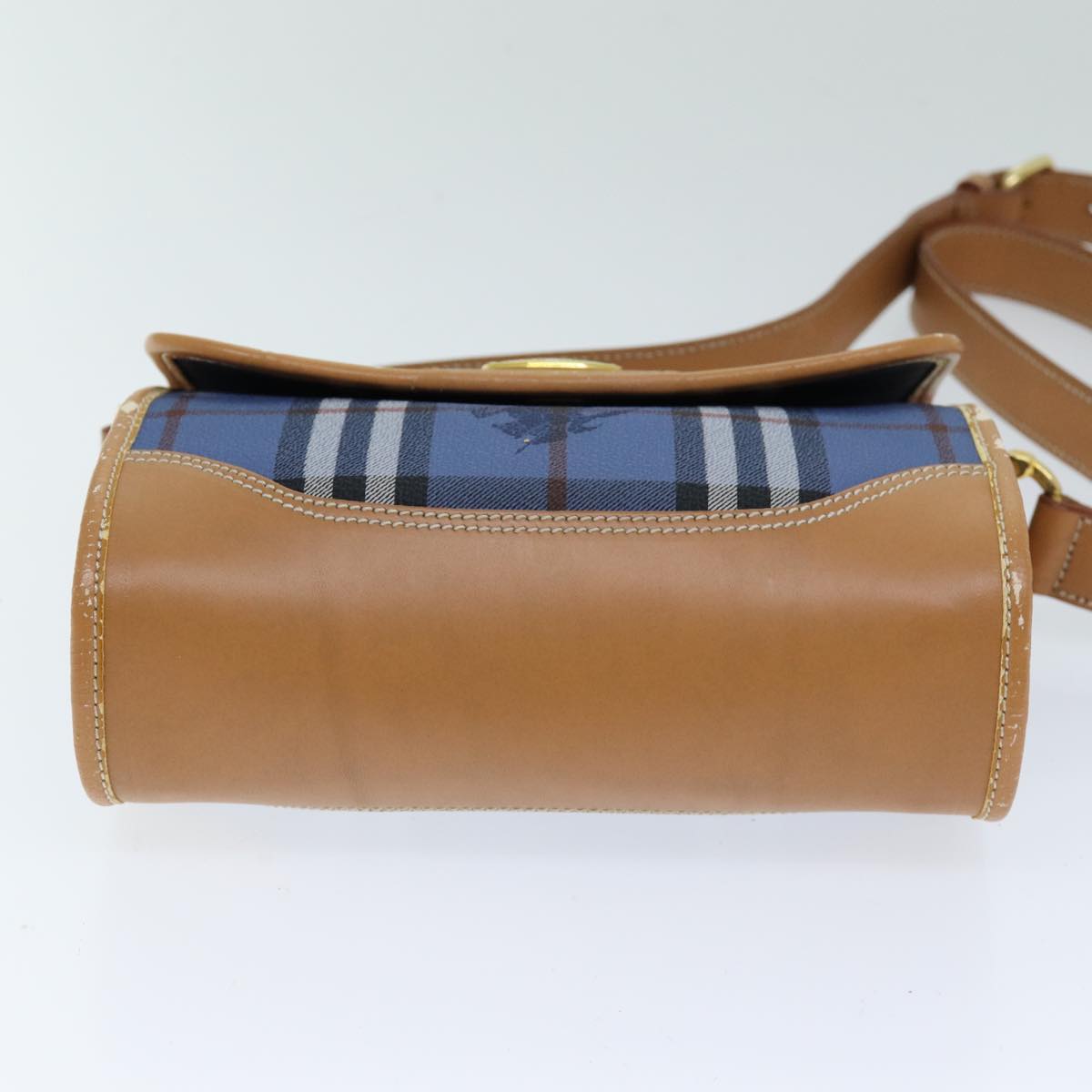 BurberrySs Nova Check Shoulder Bag PVC Blue Auth 75452