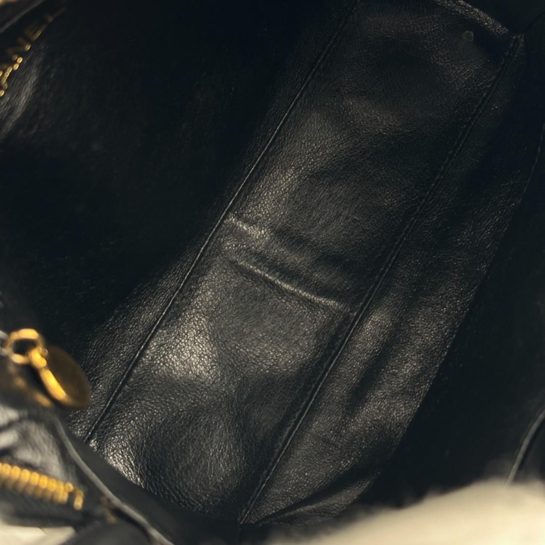 Chanel Vintage Twisted CC Camera Shoulder Bag Quilted Lambskin Small Black MR