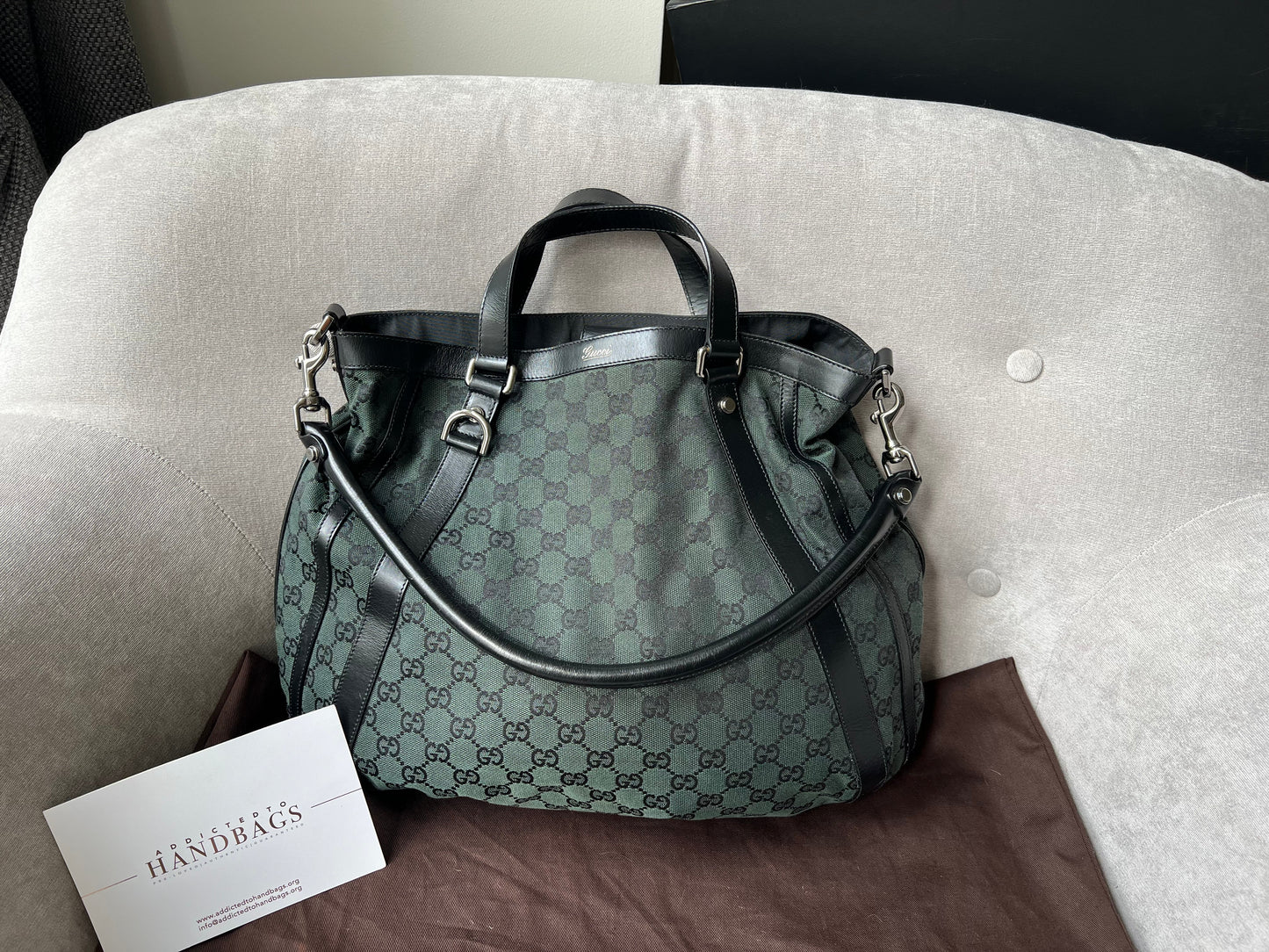 Gucci Abbey Convertible GG Canvas Tote