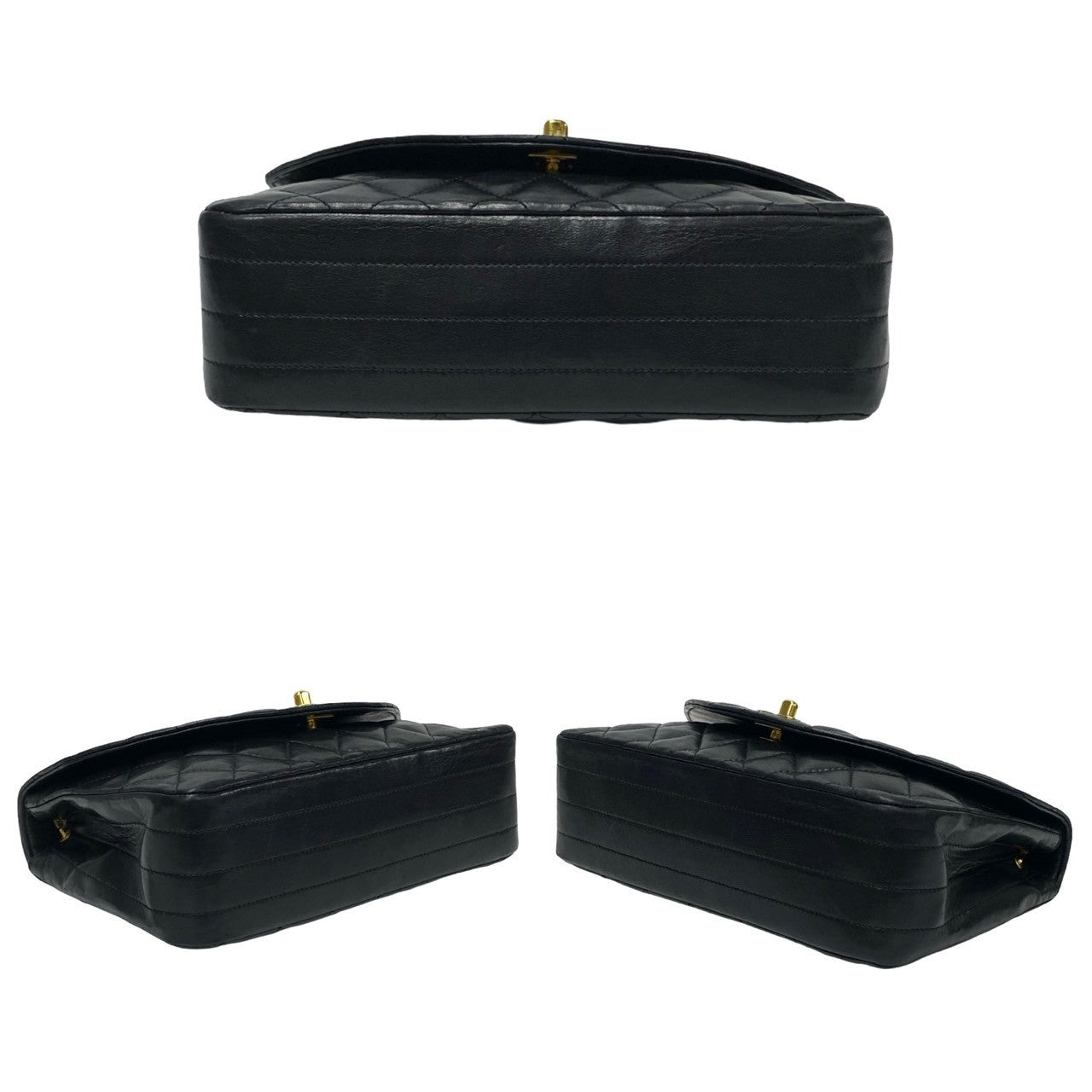 CHANEL Shoulder Bag lambskin black Matrasse