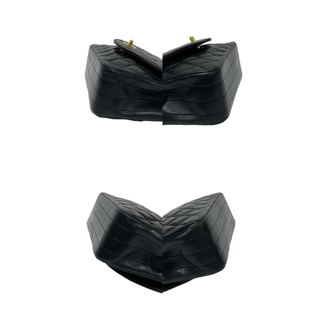 CHANEL Shoulder Bag lambskin black Matrasse