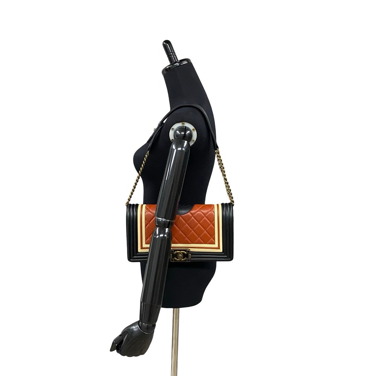 CHANEL Shoulder Bag lambskin black Boy chanel