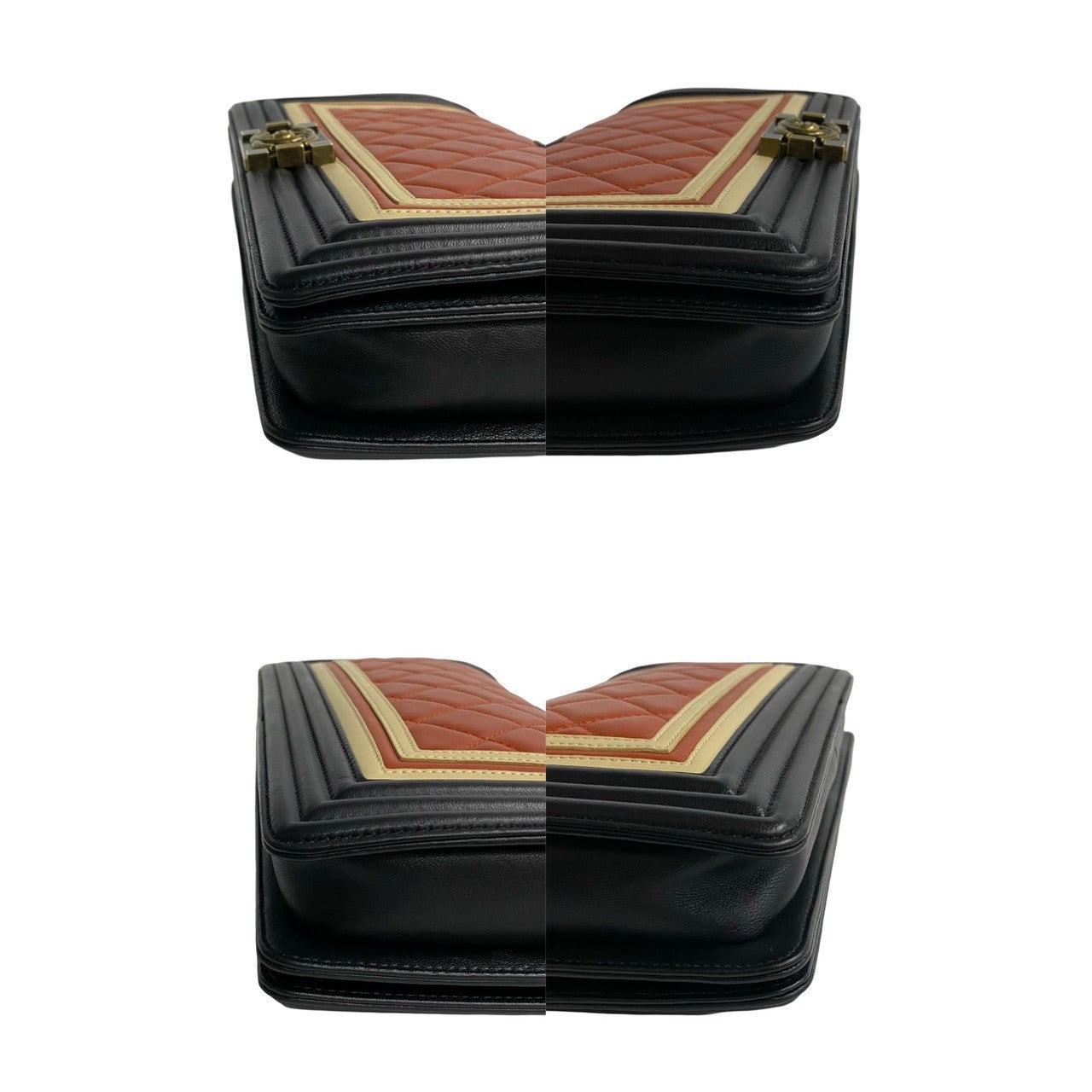 CHANEL Shoulder Bag lambskin black Boy chanel