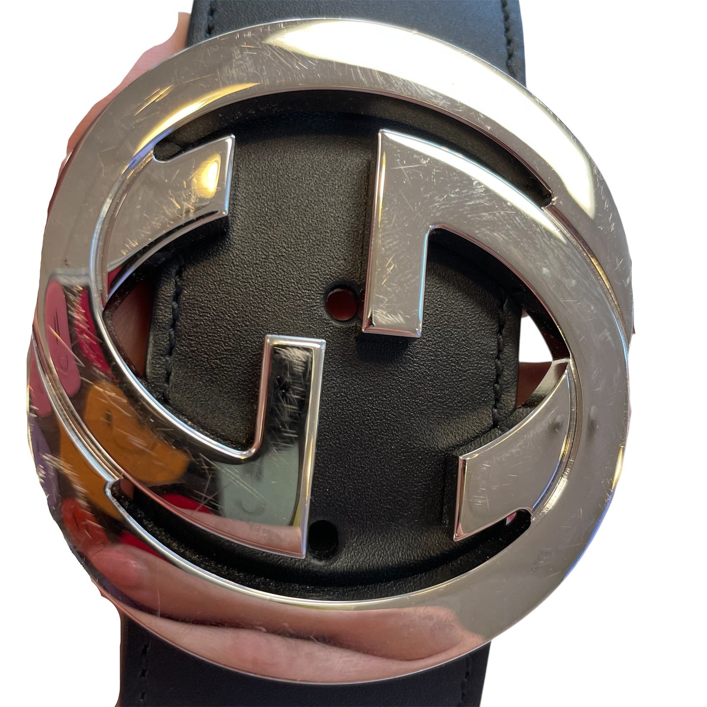 Belt Luxury Designer By Gucci In Black & Green