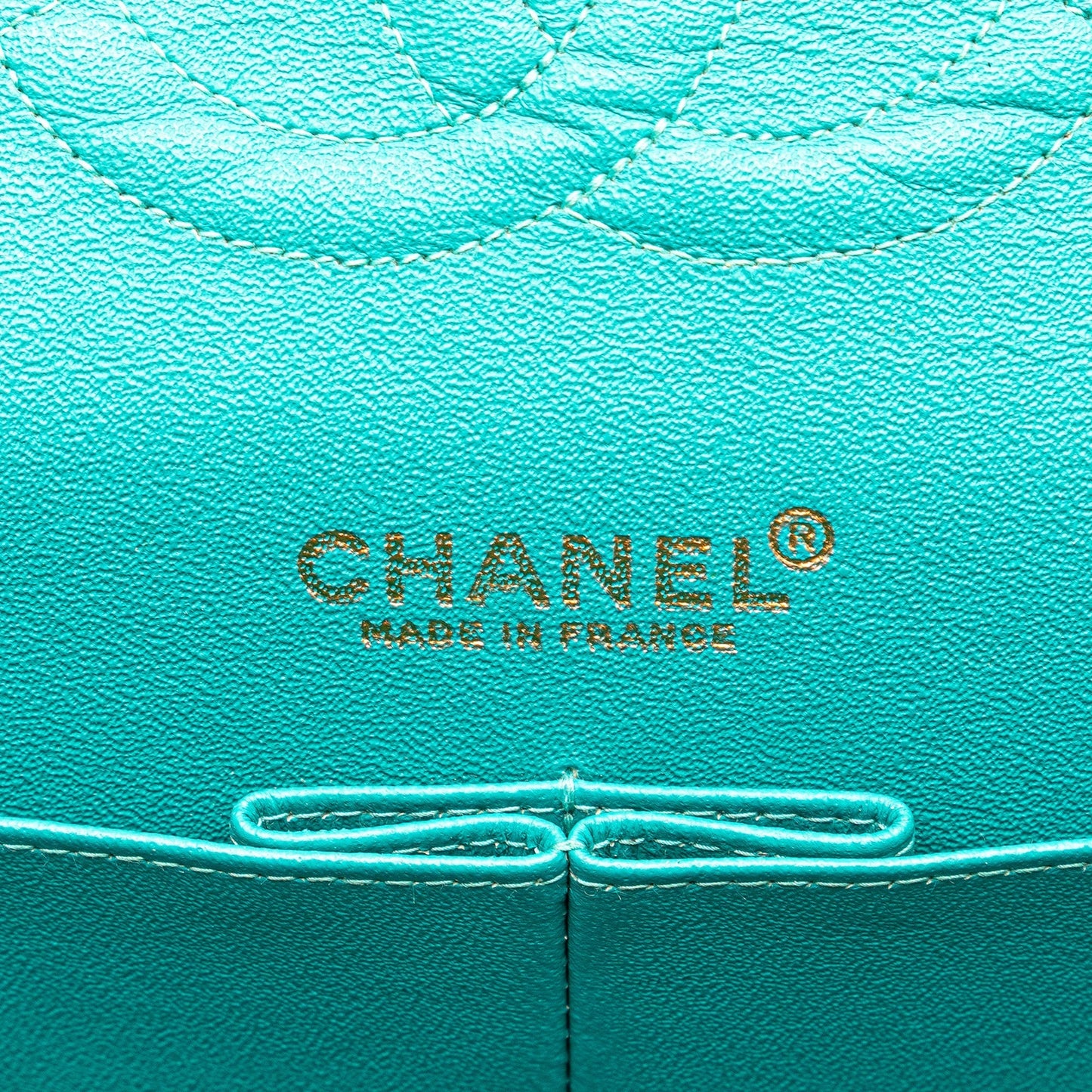 Blue Chanel Medium Classic Lambskin Double Flap Shoulder Bag