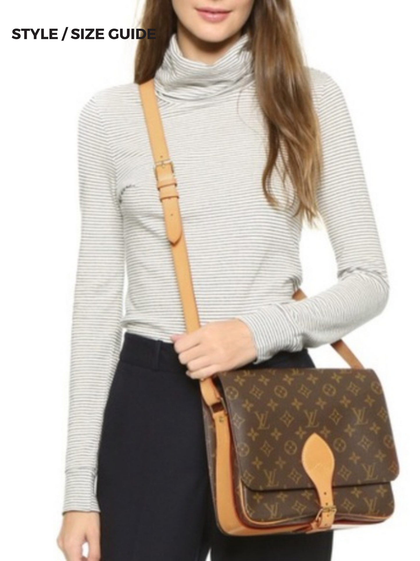 LOUIS VUITTON - CARTOUCHIERE GM MONOGRAM CANVAS CROSSBODY BAG - VINTAGE