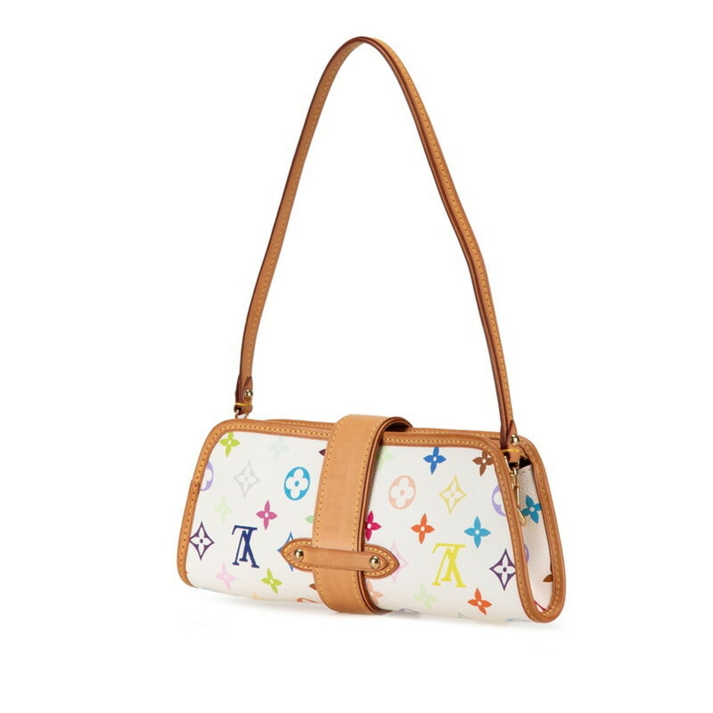 Louis Vuitton Blanc Pvc Leather Handbag Shoulder Bag